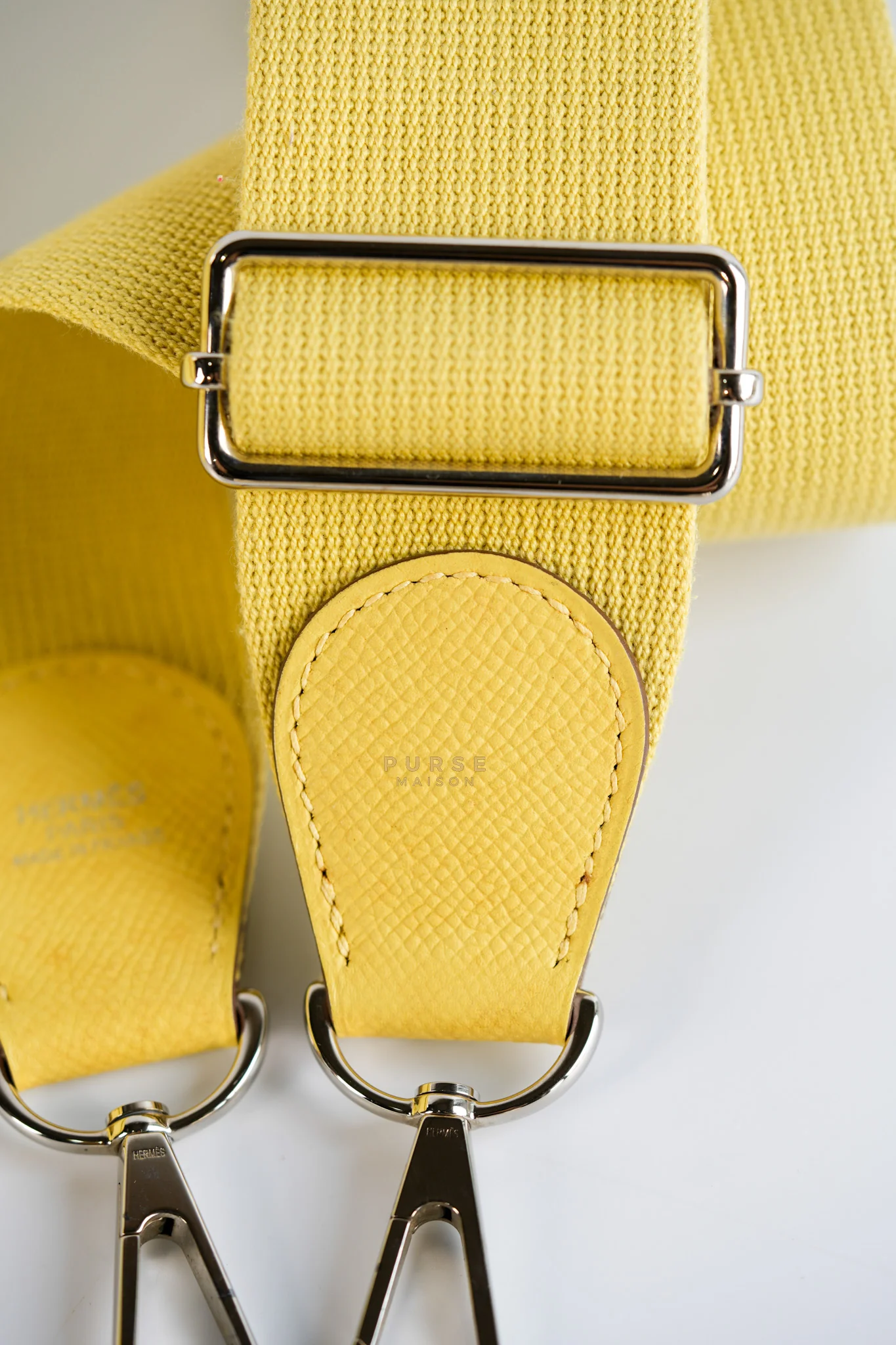 Hermes Evelyne III GM Jaune Poussin Clemence in Palladium Hardware Stamp T - Image 54