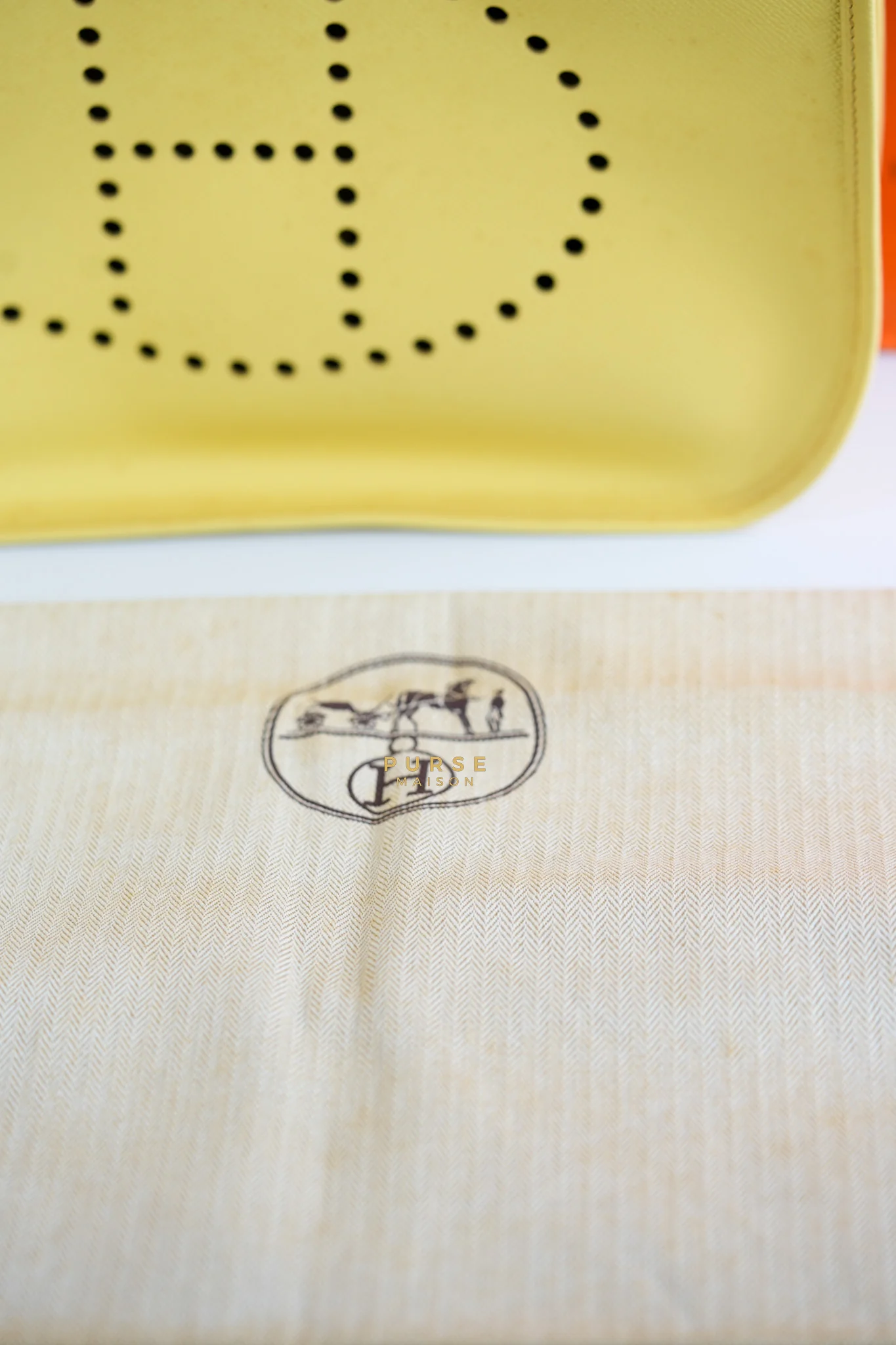 Hermes Evelyne III GM Jaune Poussin Clemence in Palladium Hardware Stamp T - Image 67