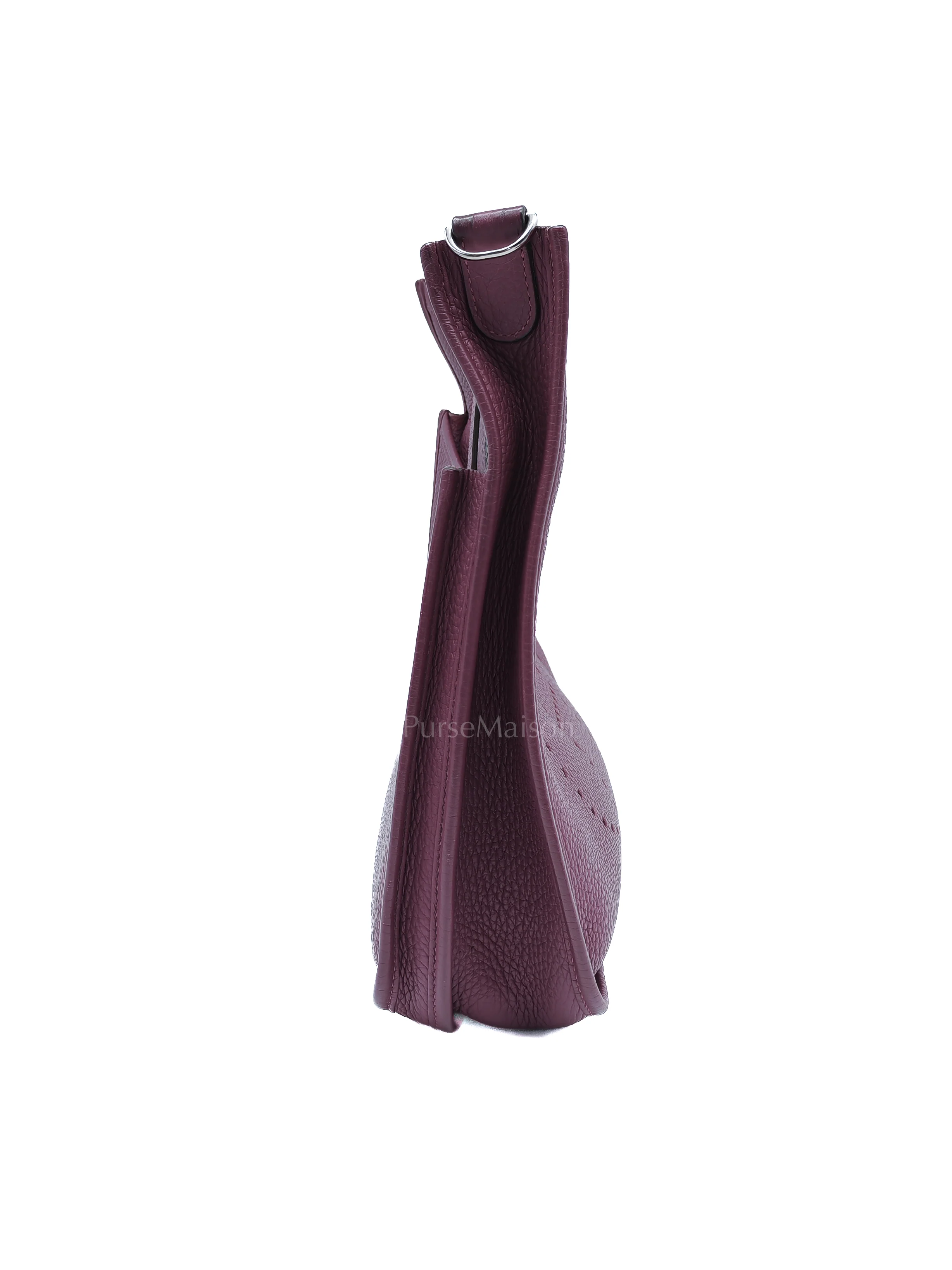 Hermes Evelyne PM in Anemone Taurillom Clemence Leather & Palladium Hardware Stamp Square R (2014) - Image 6