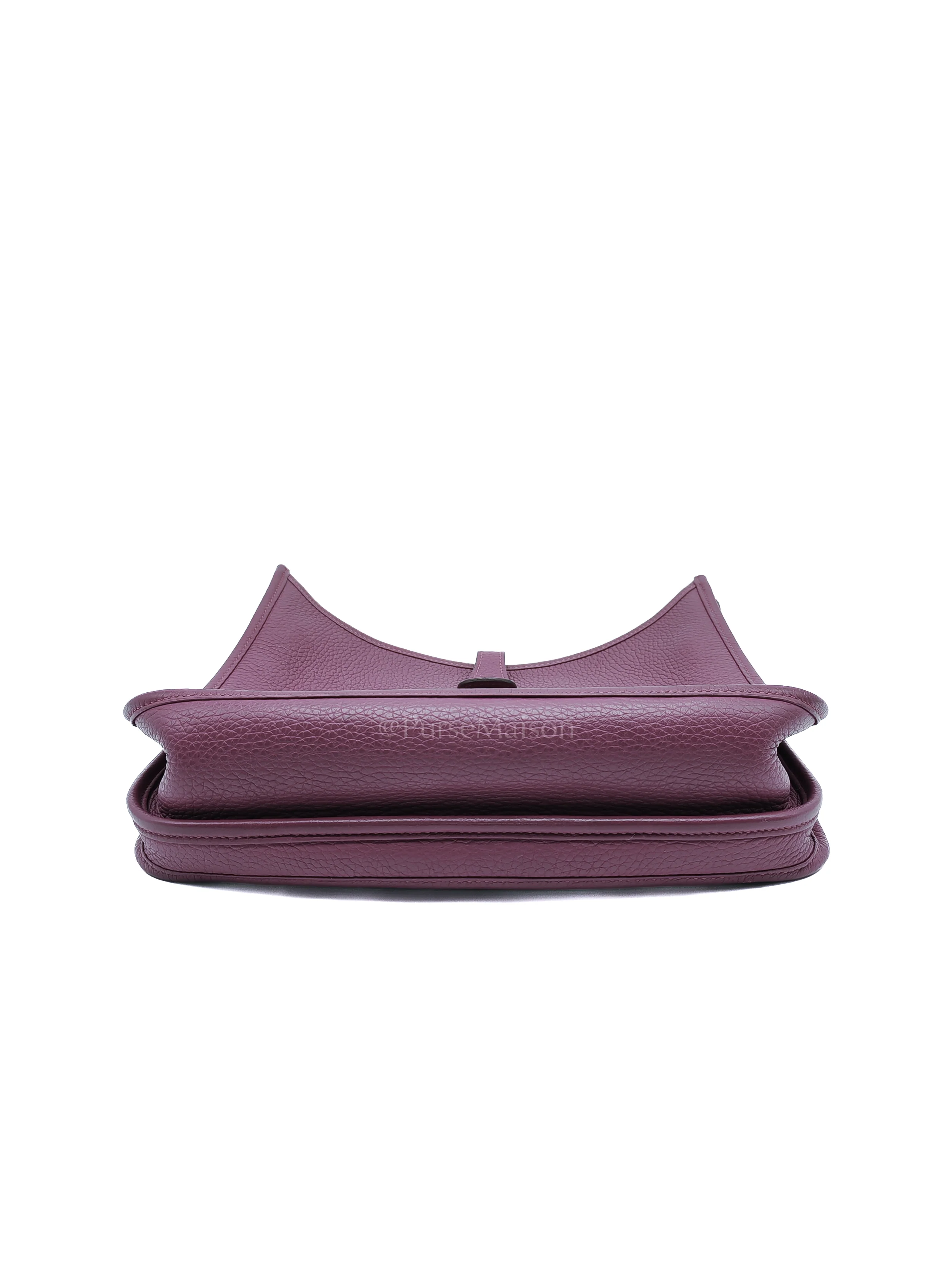 Hermes Evelyne PM in Anemone Taurillom Clemence Leather & Palladium Hardware Stamp Square R (2014) - Image 7
