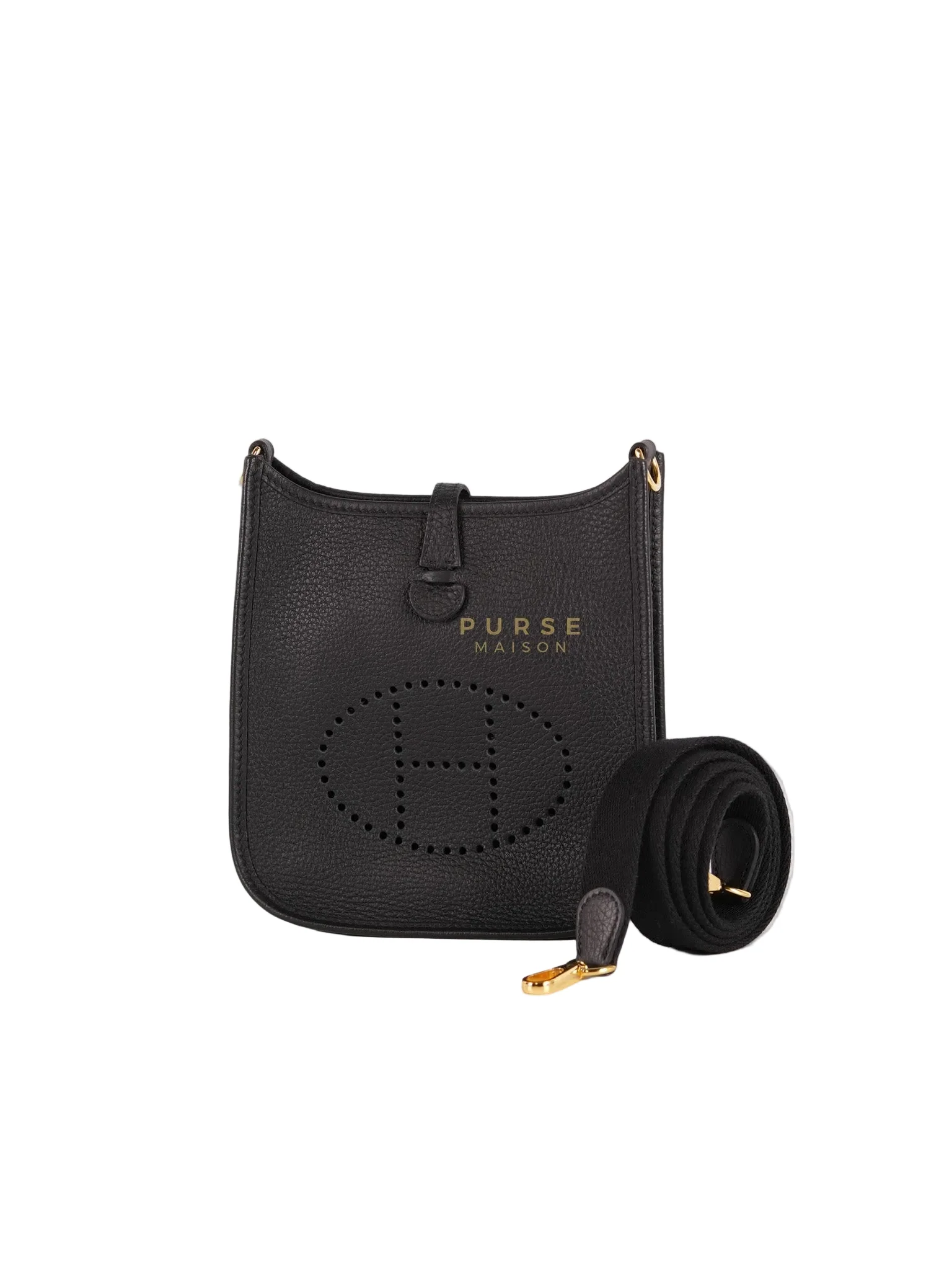 Hermes Evelyne TPM in Black Clemence Leather and Gold Hardware Stamp B (2023) - Image 3