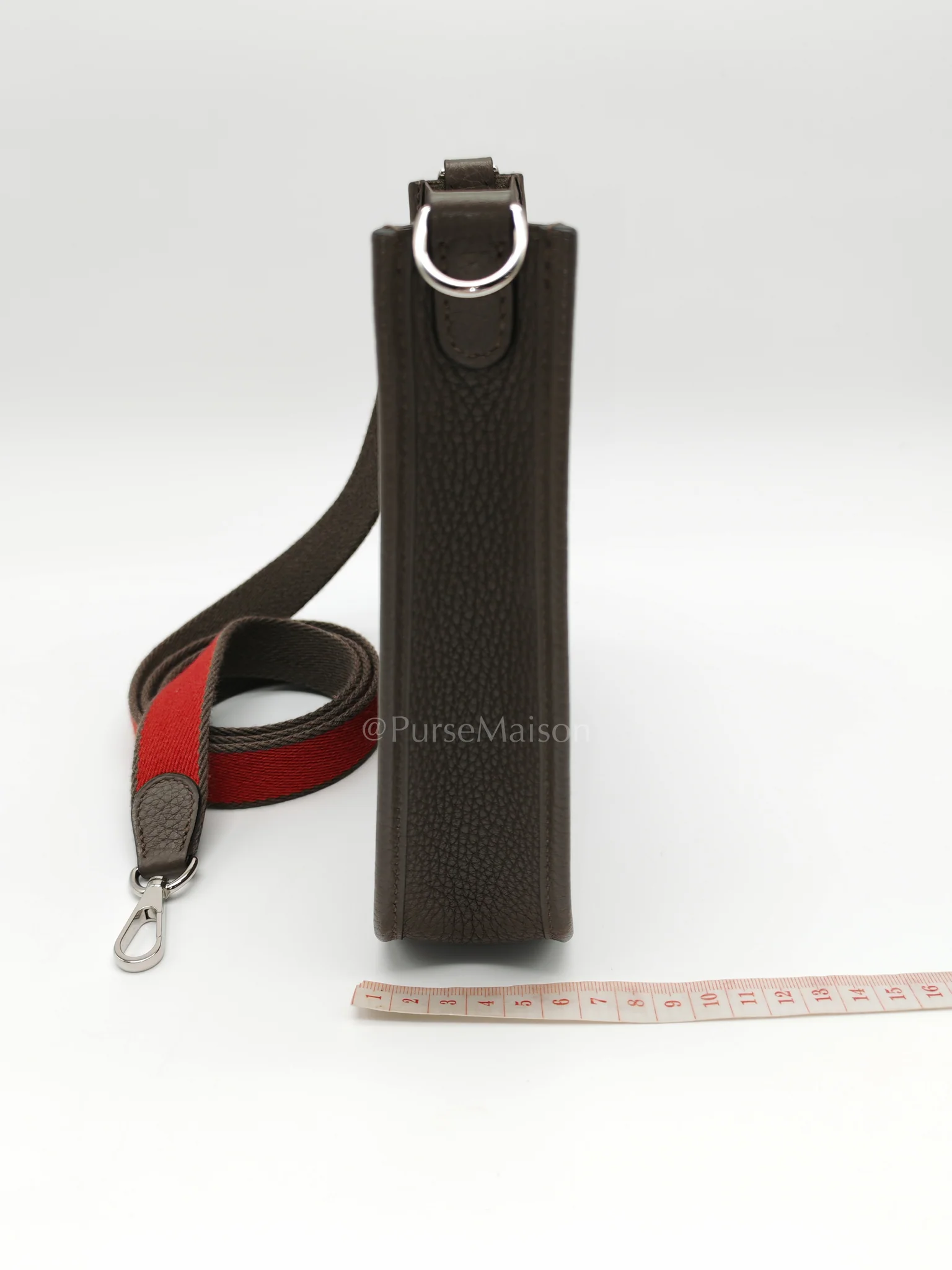 Hermes Evelyne TPM Etain in Clemence Leather and Palladium Hardware Bi-color Strap Stamp T (2015) - Image 20