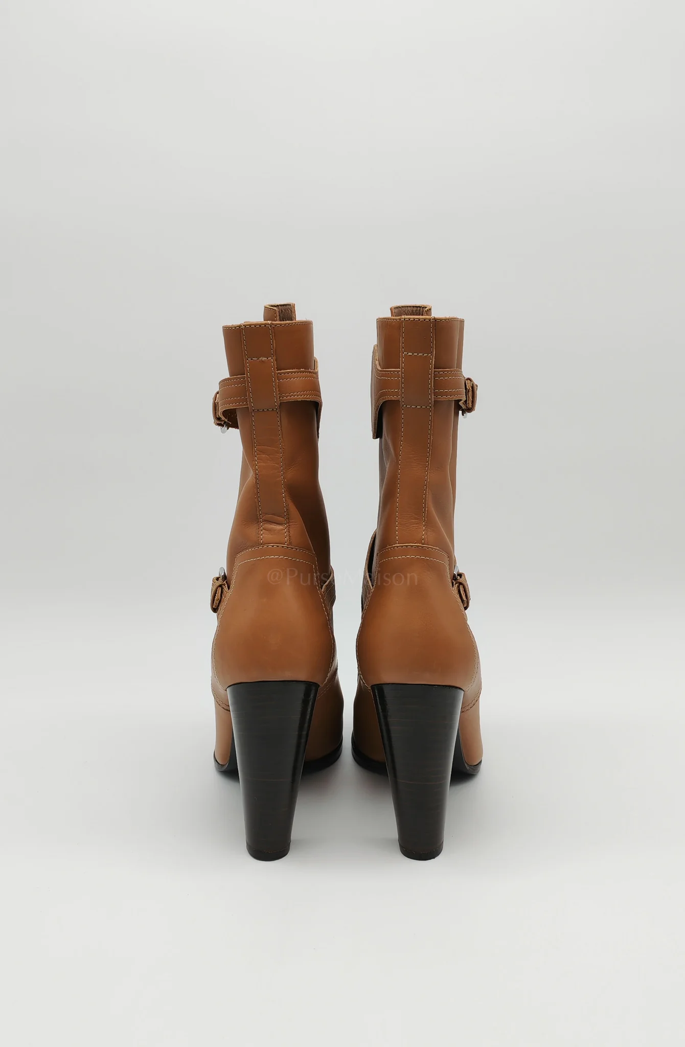Hermes Feeling Veau Bottine Boots in Tabac Camel Size 38 (24cm) - Image 4