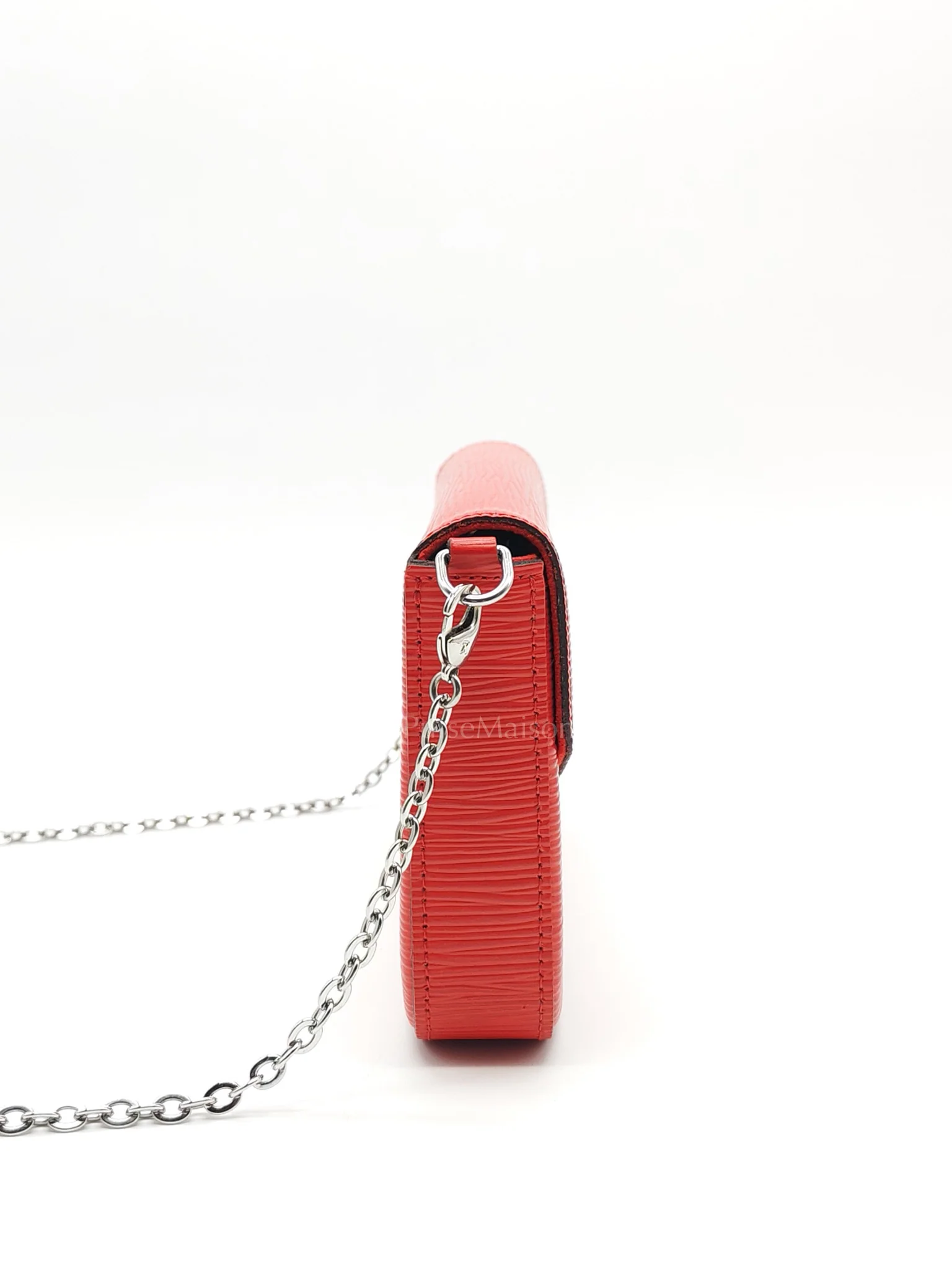Louis Vuitton Felicie GM in Red Epi Leather Silver Hardware (Date code: TJ0117) - Image 6