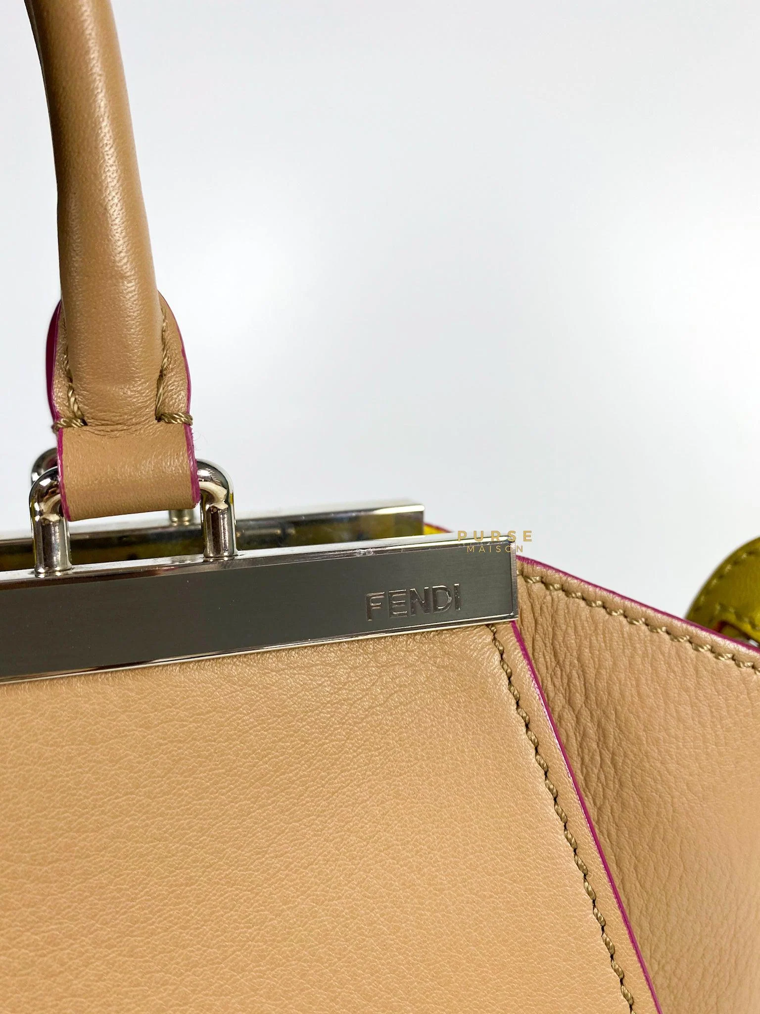 Fendi Fendi 2 Jours Beige Tote Bag - Image 11