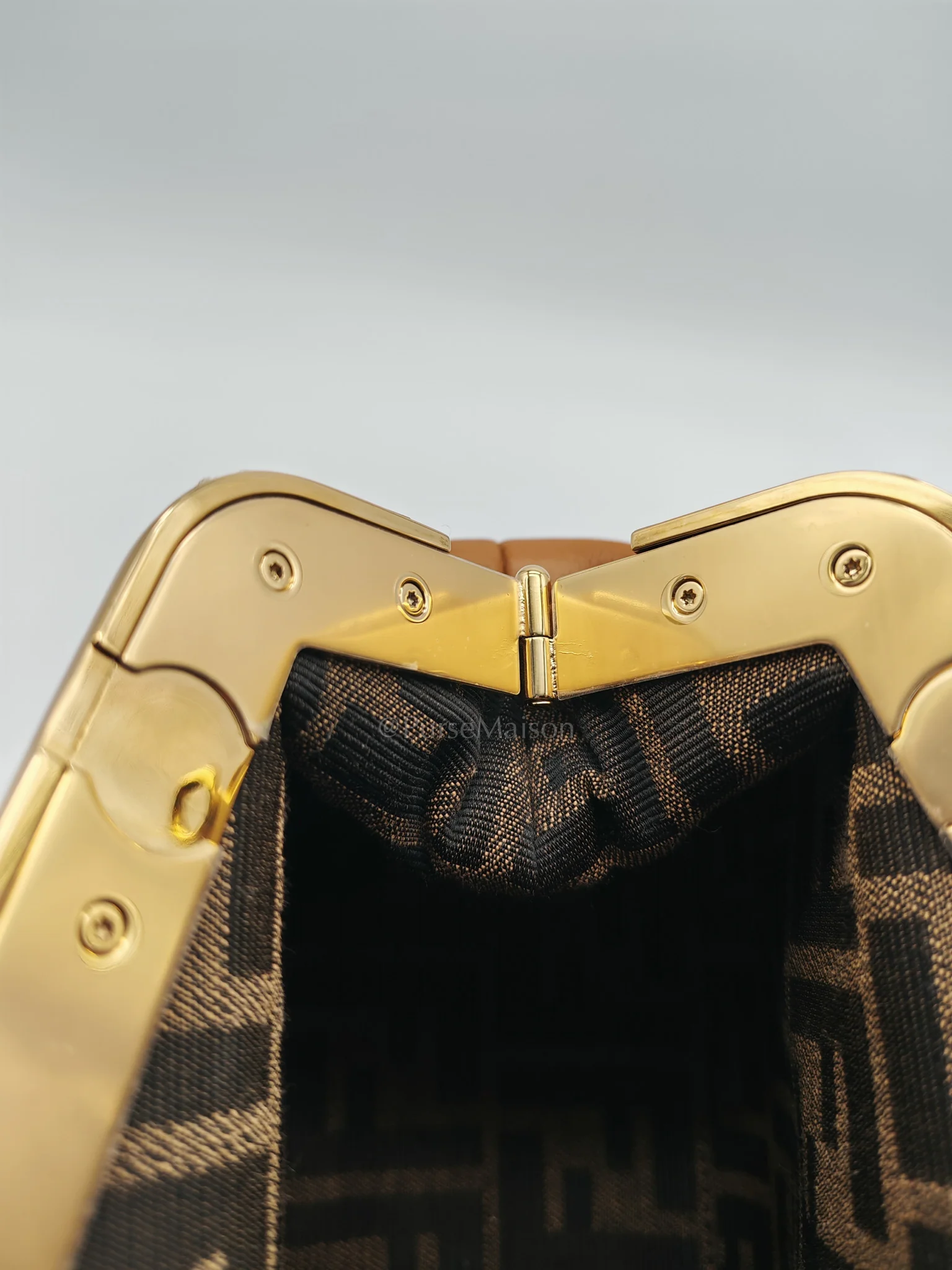 Fendi First Napa Leather Bag in Camel - Image 13