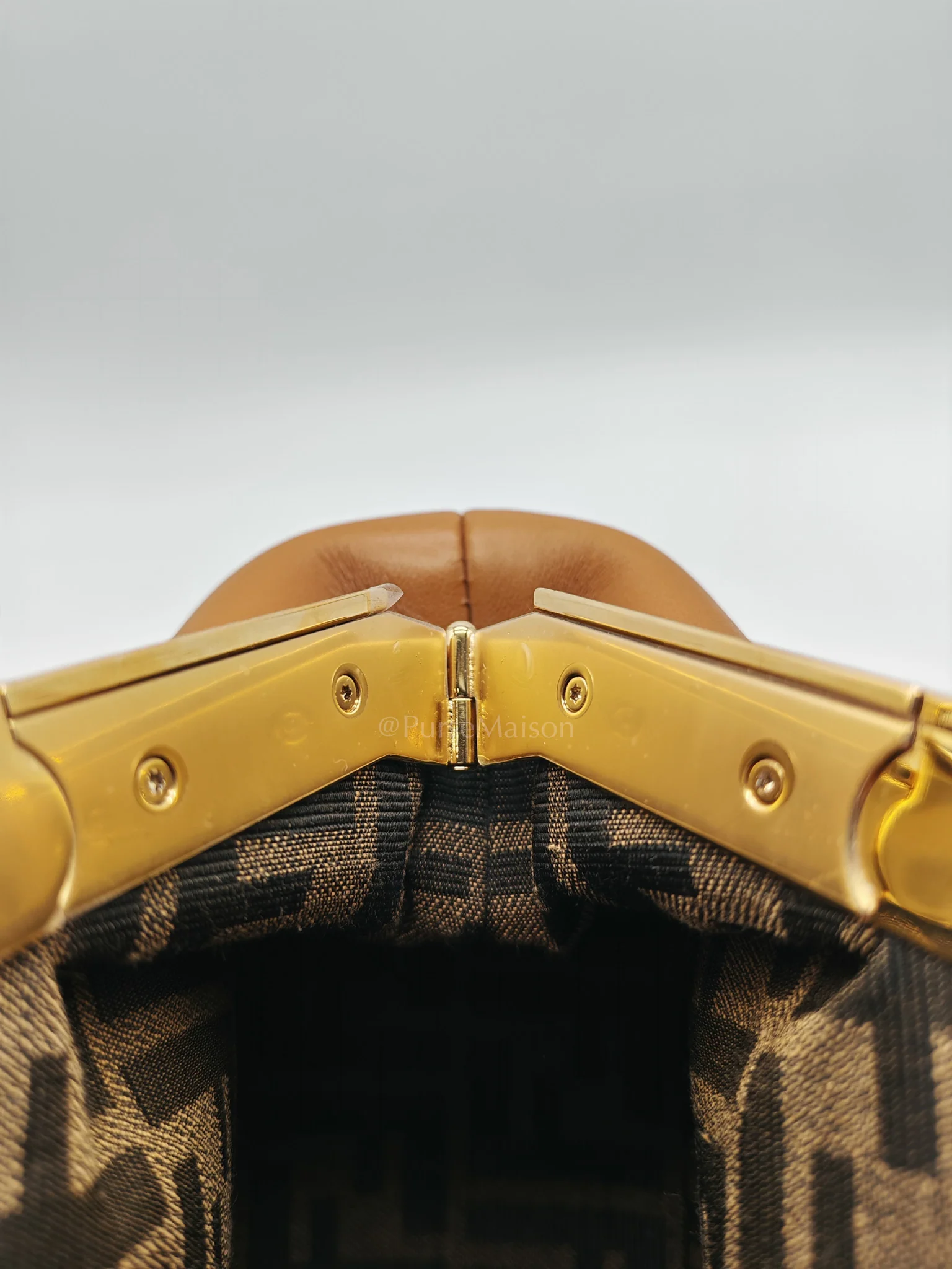 Fendi First Napa Leather Bag in Camel - Image 14
