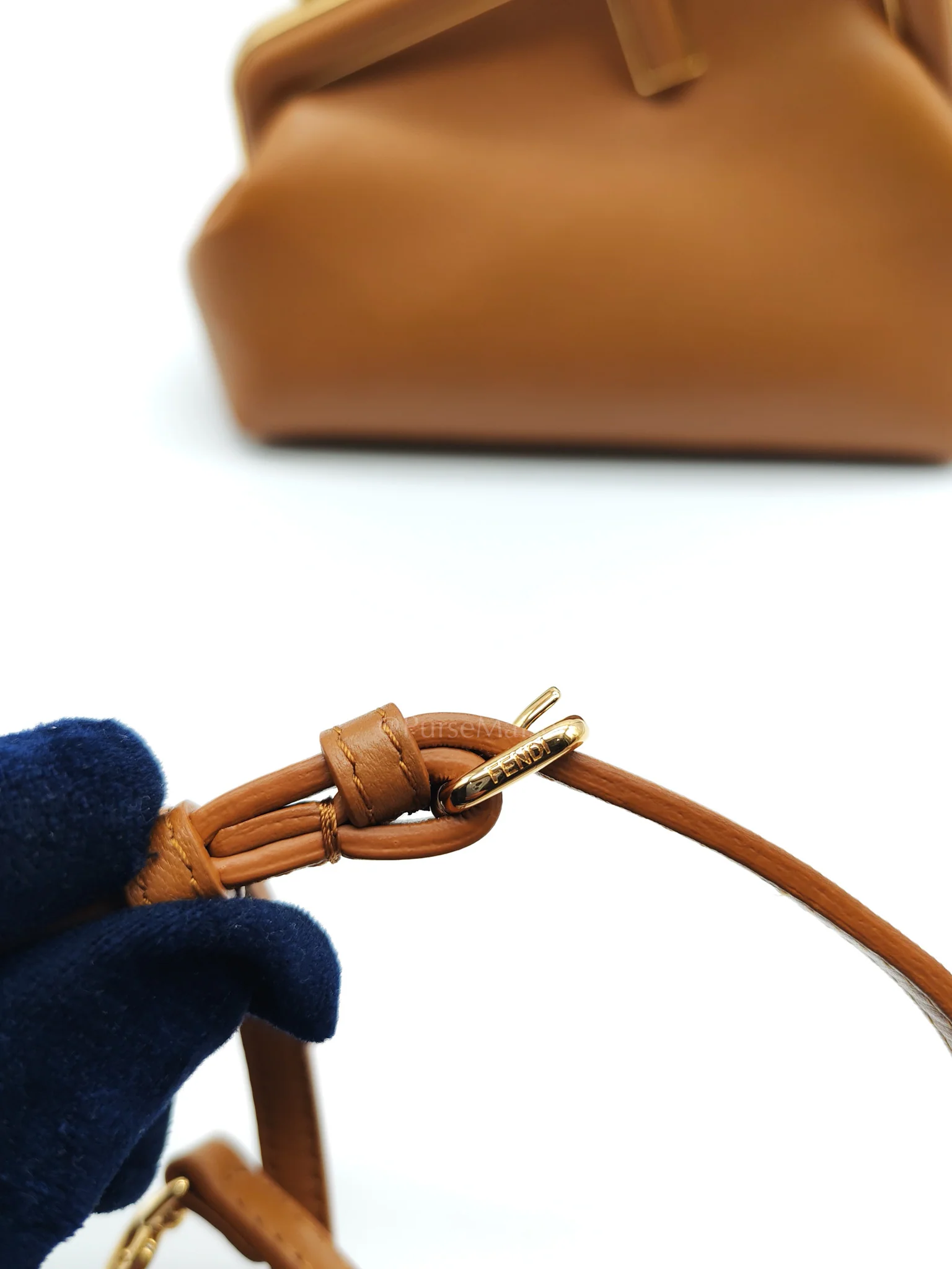 Fendi First Napa Leather Bag in Camel - Image 19