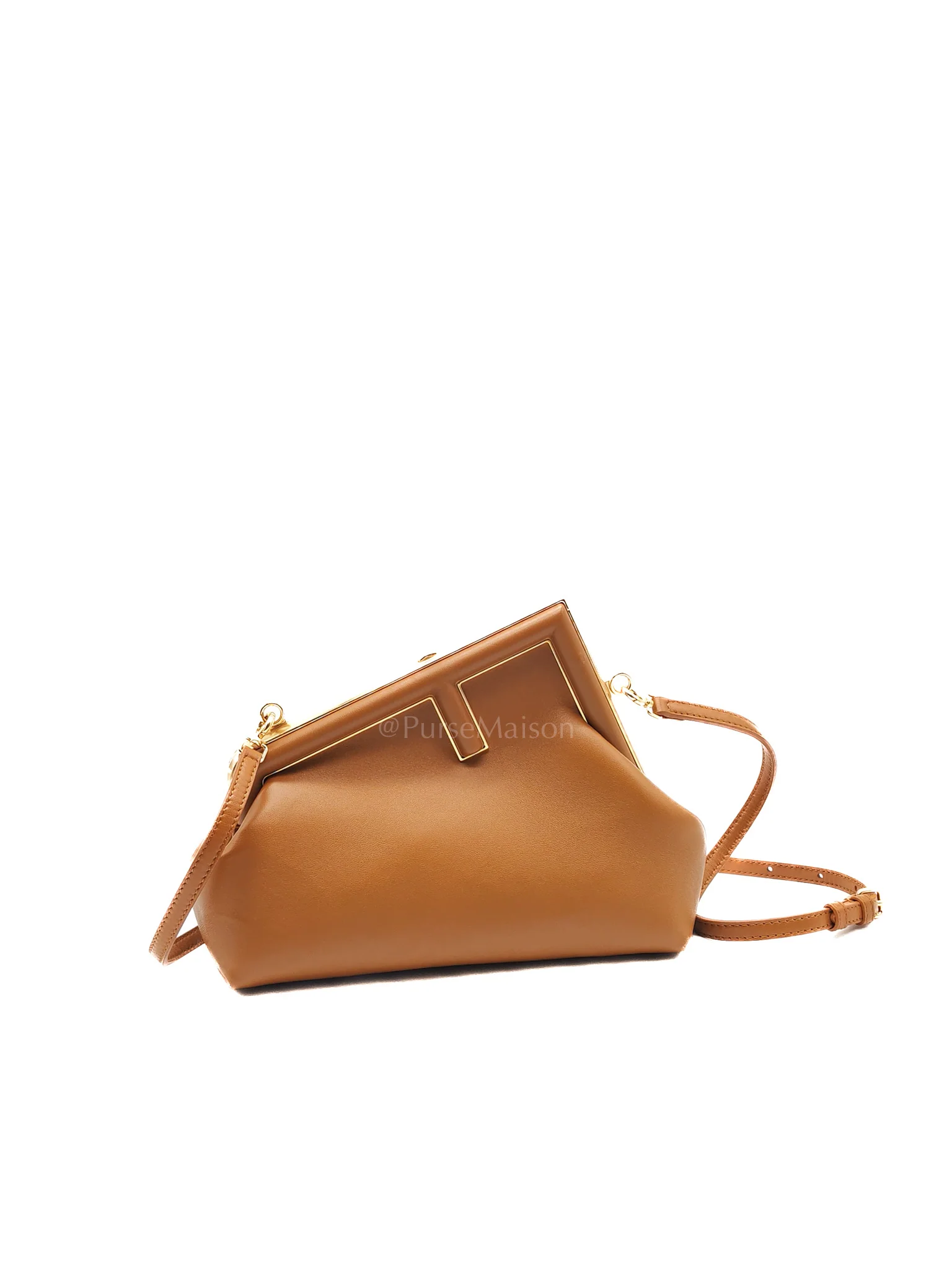 Fendi First Napa Leather Bag in Camel - Image 3