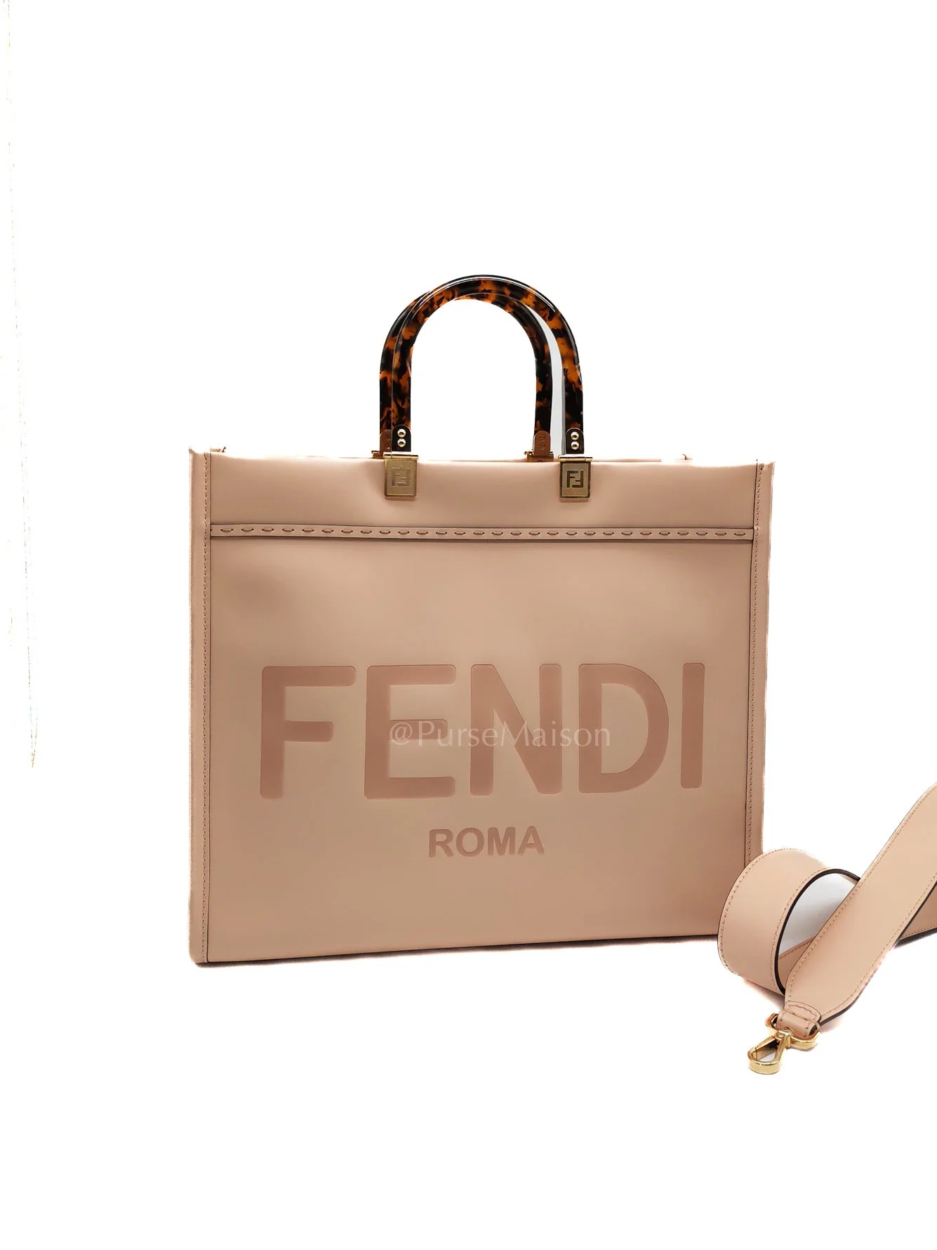 Fendi Sunshine Medium Tote Bag in Light Rose Shoulder Bag - Image 2