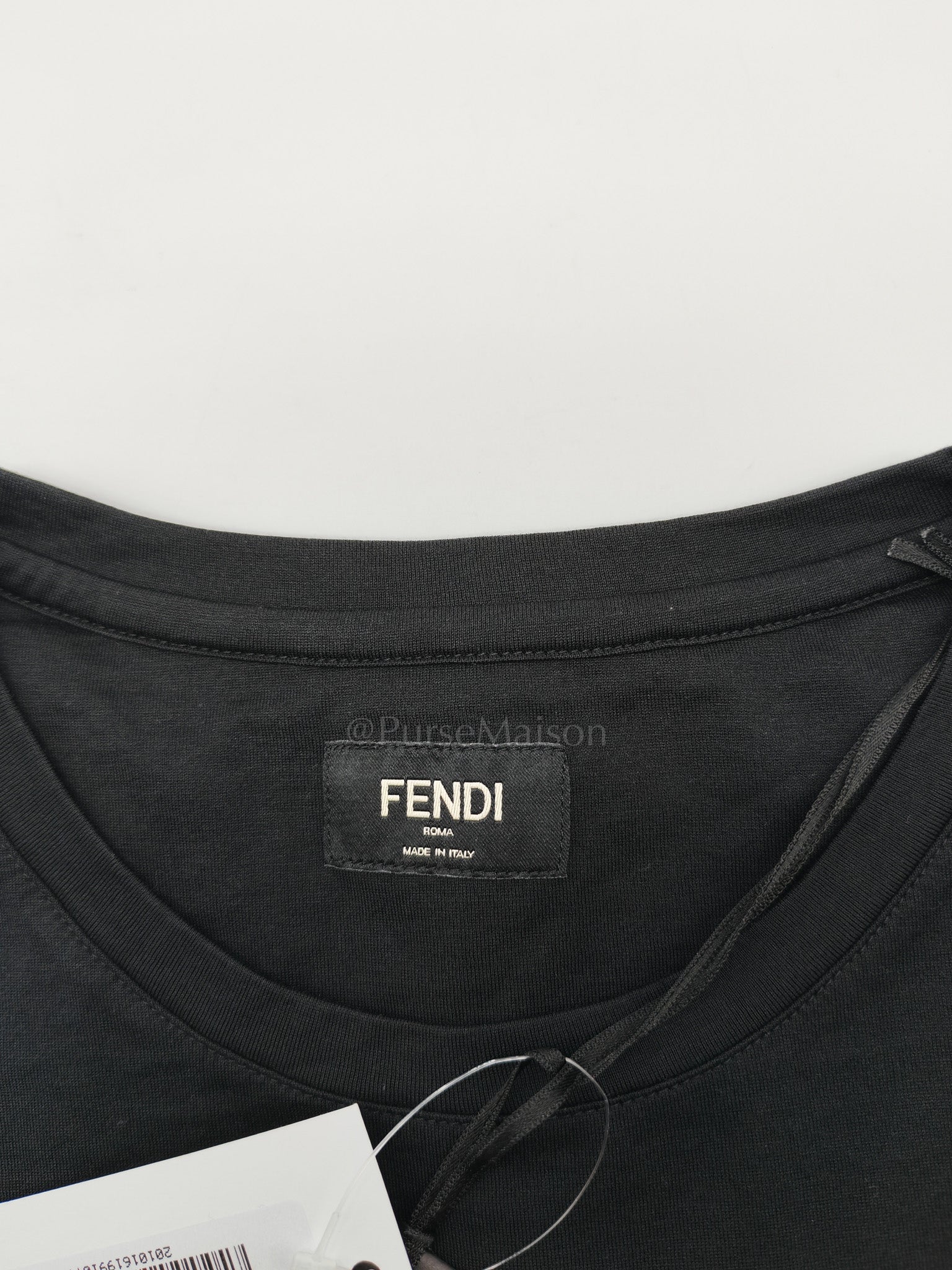 Fendi Locked T-Shirt in Black Size M - Image 4