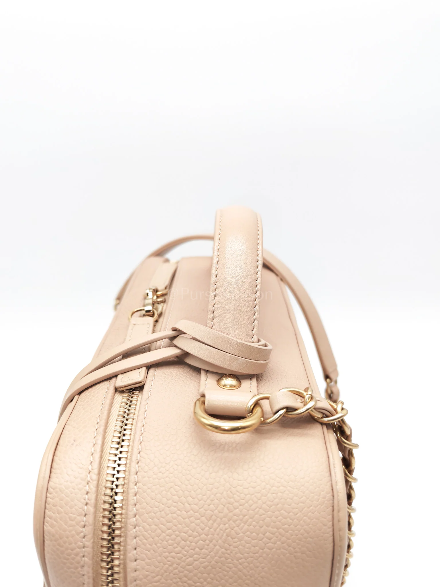 Chanel Filigree Vanity Case Large Beige Caviar Leather in Aged Gold Hardware (Series 24) - Image 32