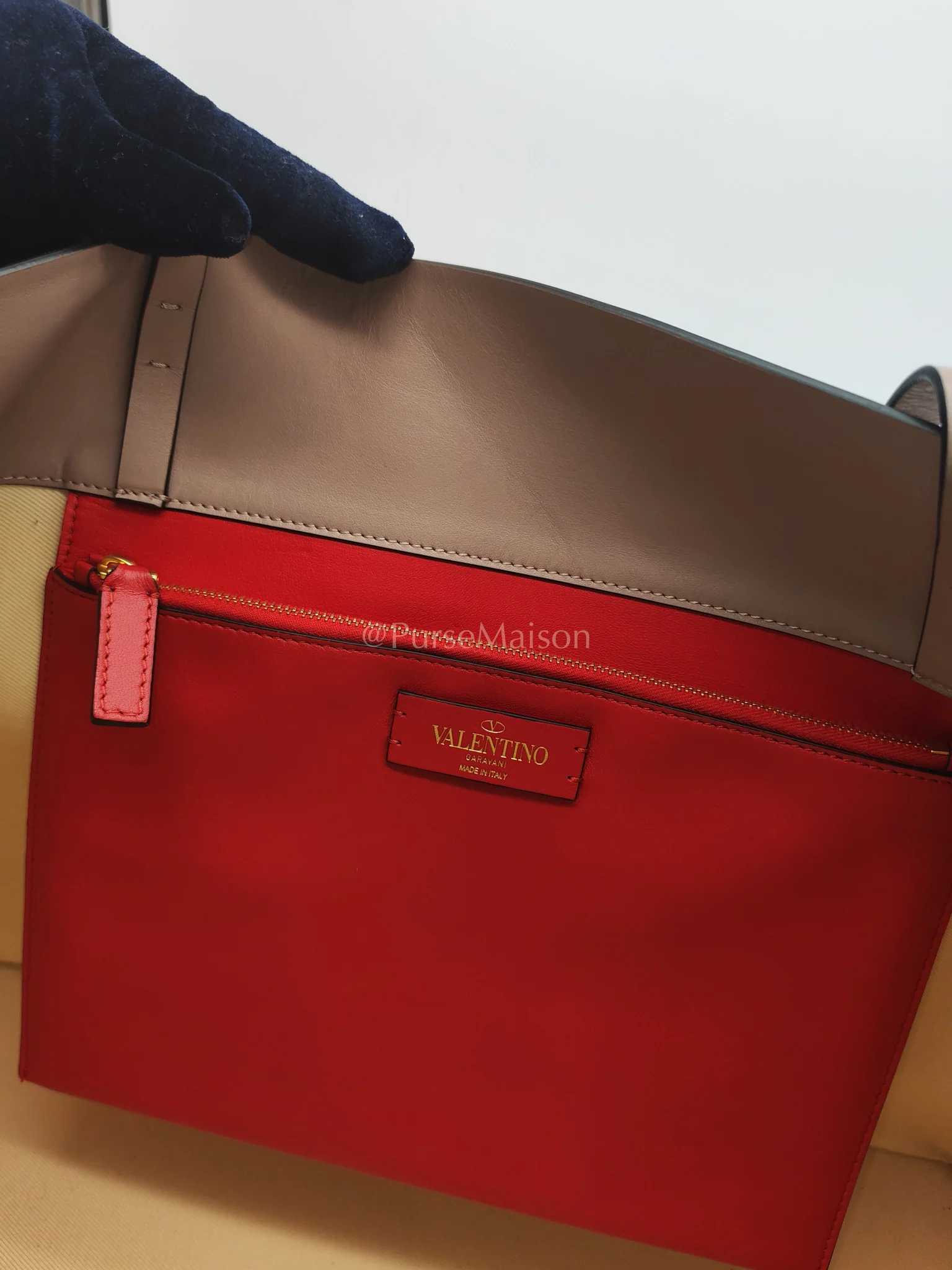 Valentino Fill Me in Rose Canelle Calfskin Leather Large Tote Bag Large - Image 29