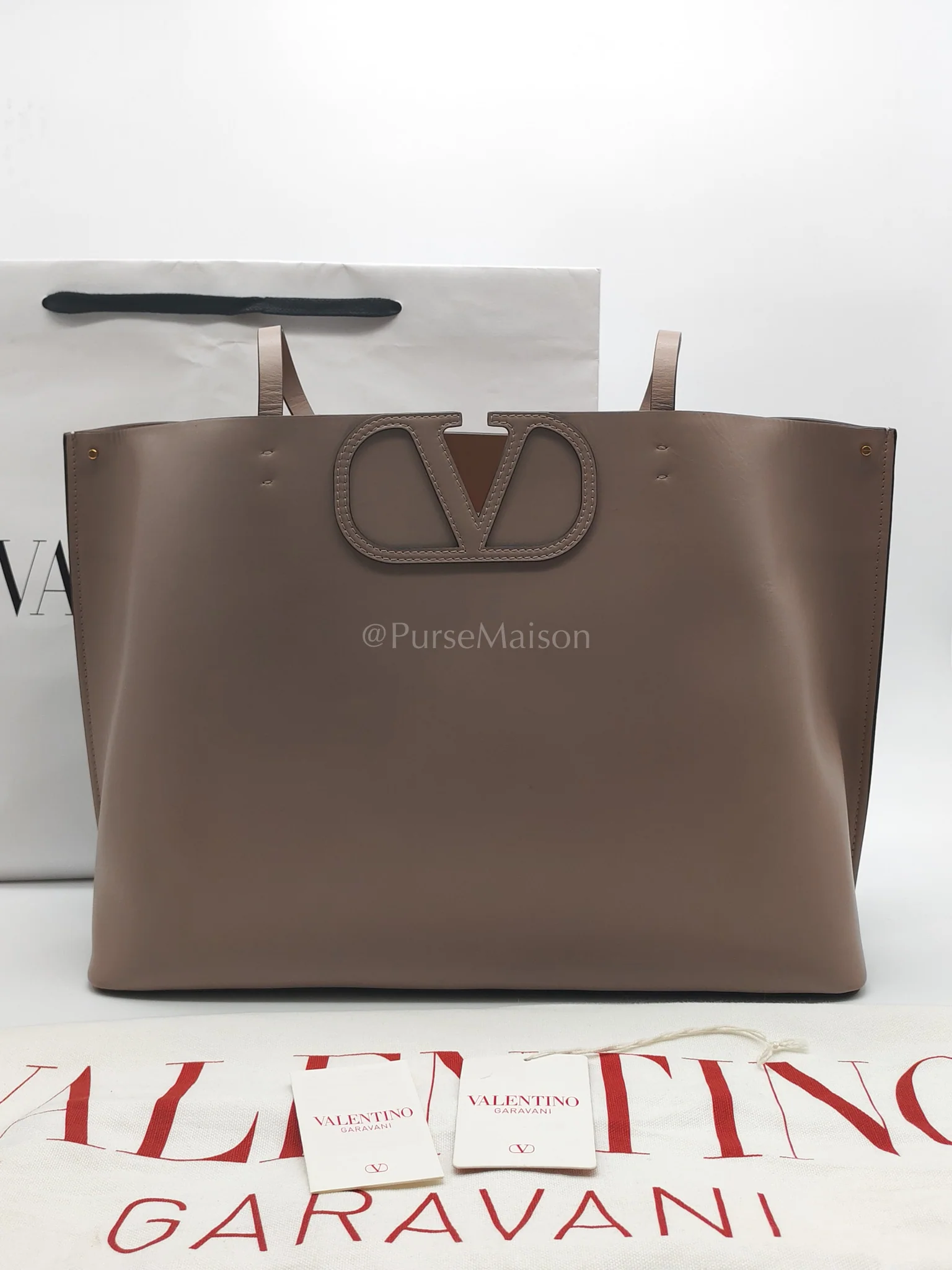 Valentino Fill Me in Rose Canelle Calfskin Leather Large Tote Bag Large - Image 37