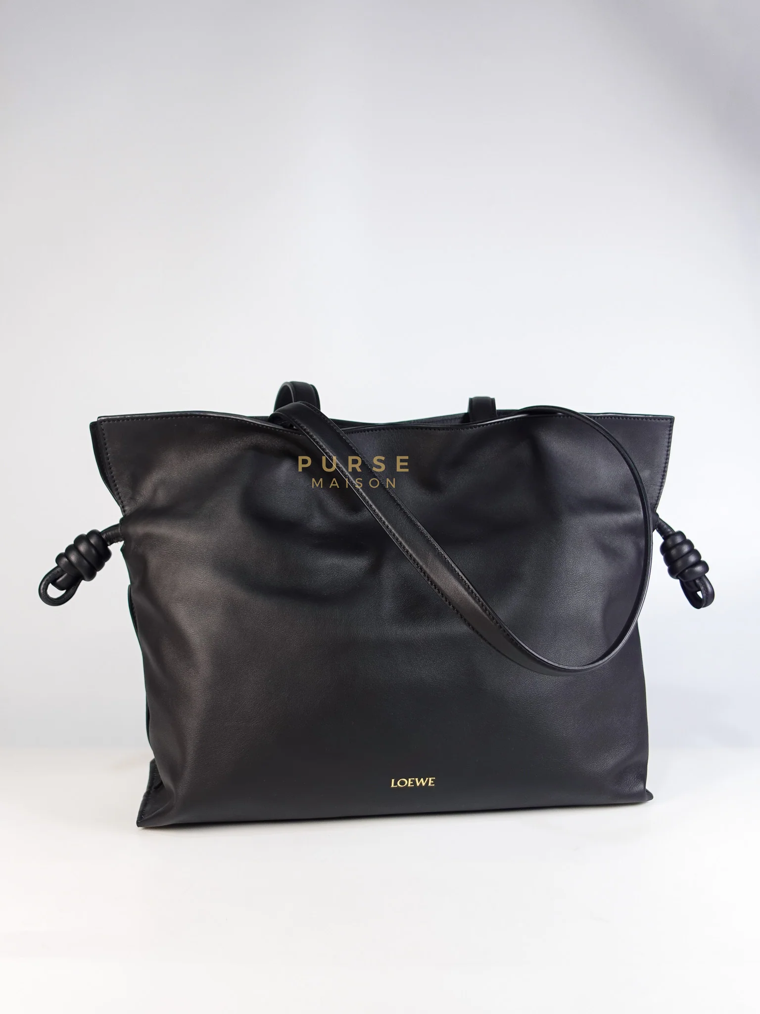 Loewe Flamenco Tote Bag Large in Black Nappa Calfskin Leather - Image 2