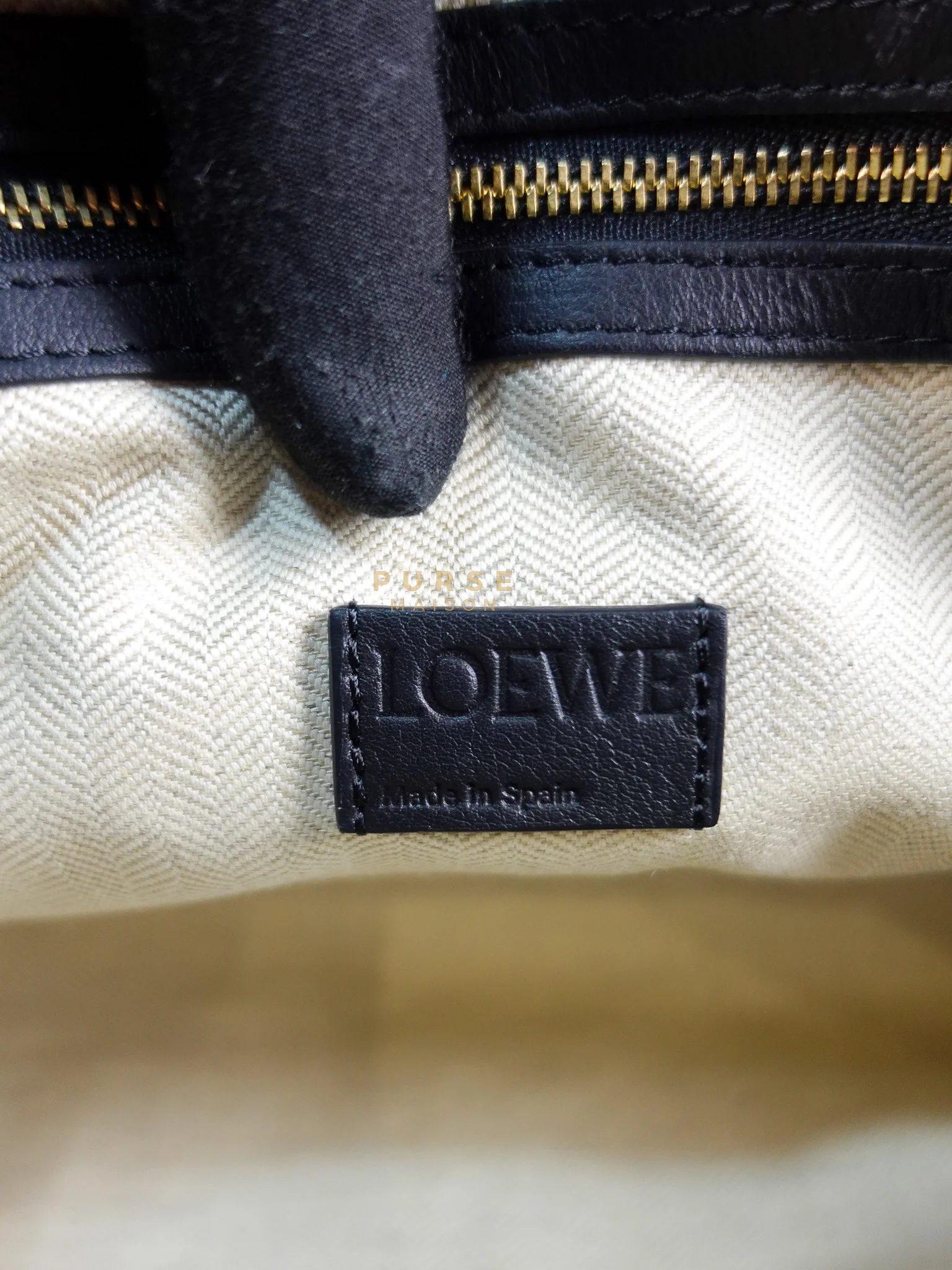 Loewe Flamenco Tote Bag Large in Black Nappa Calfskin Leather - Image 22
