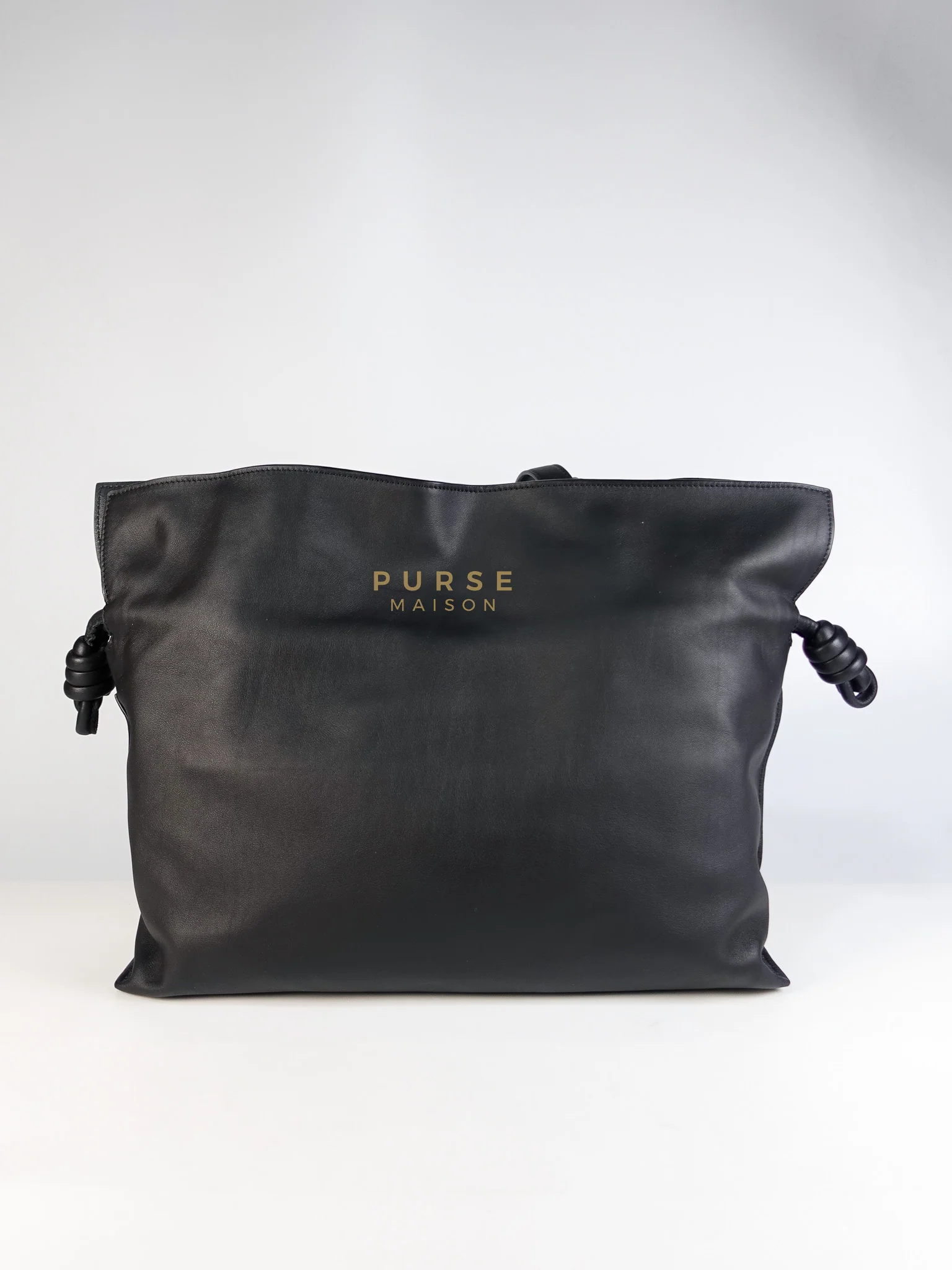 Loewe Flamenco Tote Bag Large in Black Nappa Calfskin Leather - Image 4
