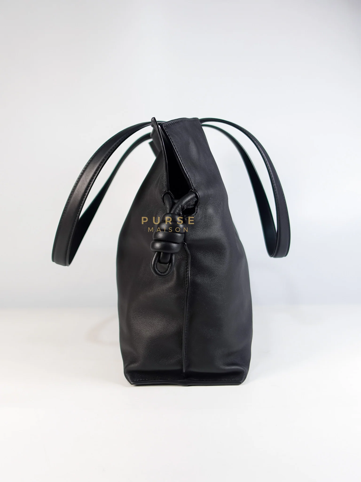 Loewe Flamenco Tote Bag Large in Black Nappa Calfskin Leather - Image 5