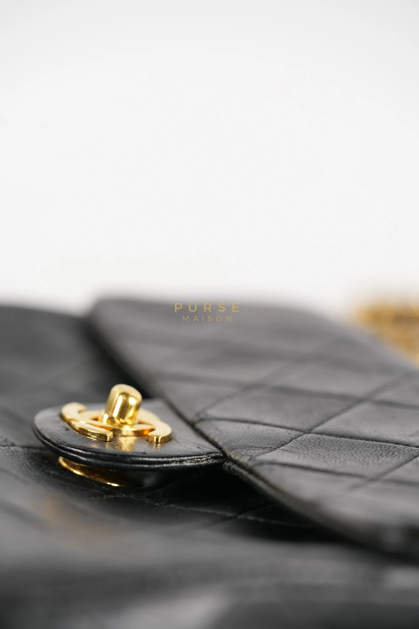 Chanel Classic Square Flap Bag in Black Quilted Lambskin Leather and 24k Gold Hardware Series 1 - Image 14