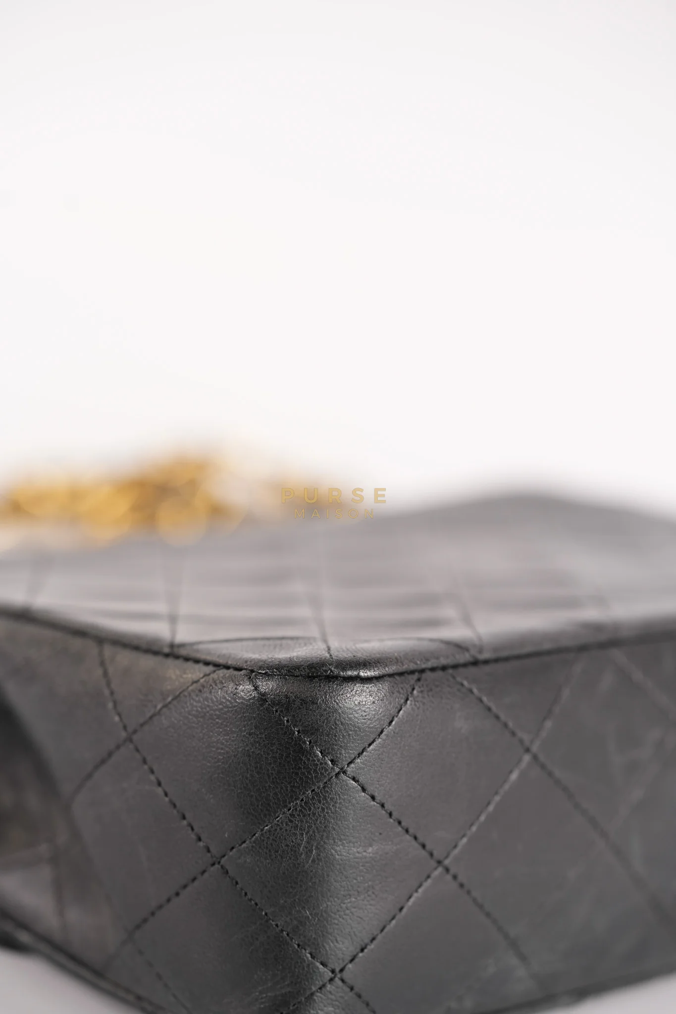 Chanel Classic Square Flap Bag in Black Quilted Lambskin Leather and 24k Gold Hardware Series 1 - Image 16
