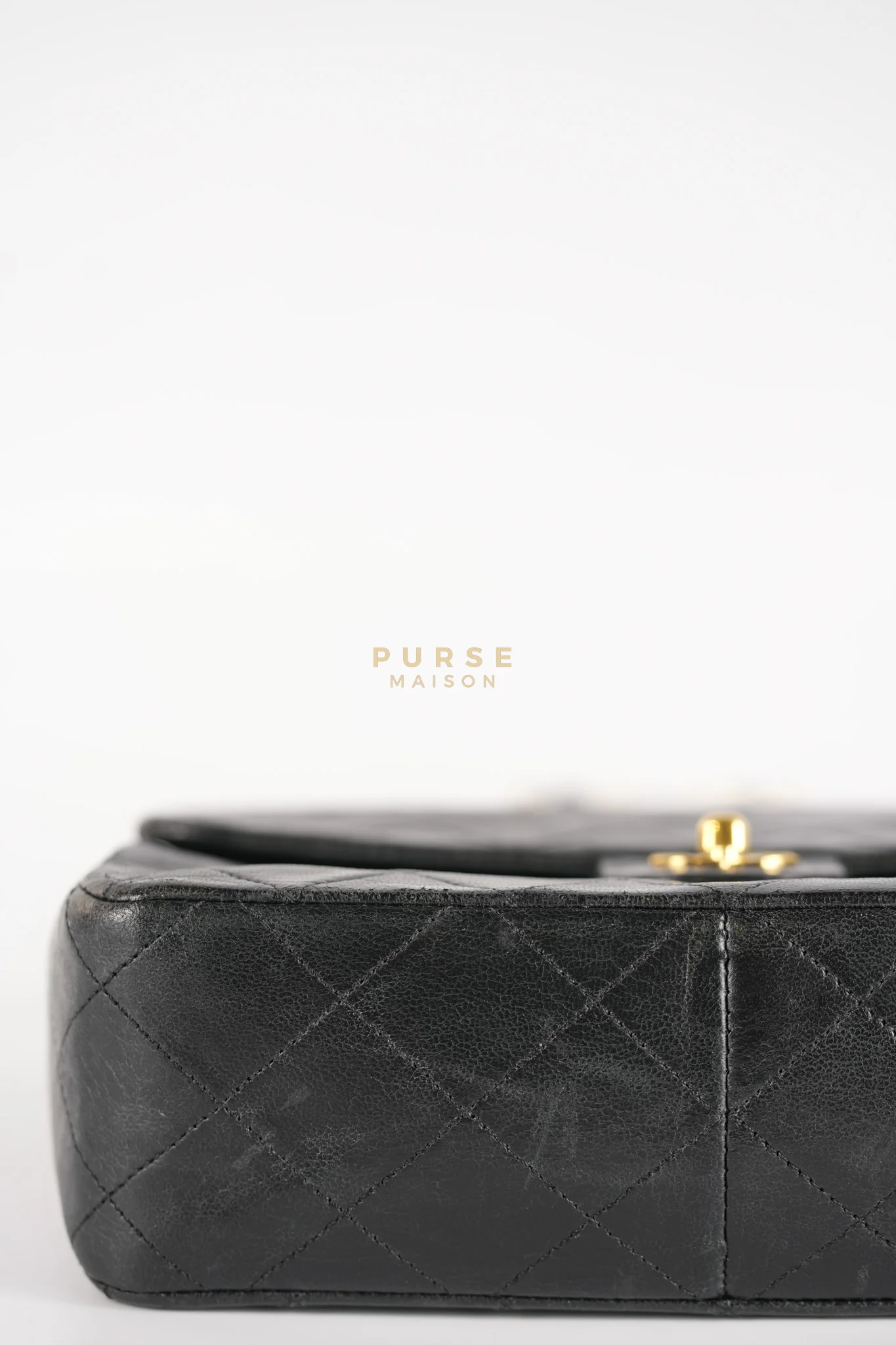 Chanel Classic Square Flap Bag in Black Quilted Lambskin Leather and 24k Gold Hardware Series 1 - Image 20