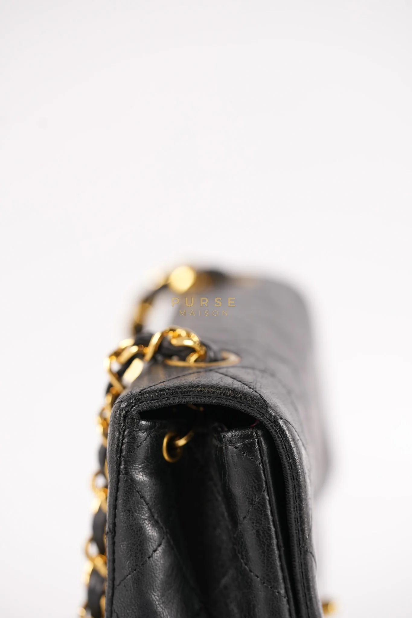 Chanel Classic Square Flap Bag in Black Quilted Lambskin Leather and 24k Gold Hardware Series 1 - Image 24