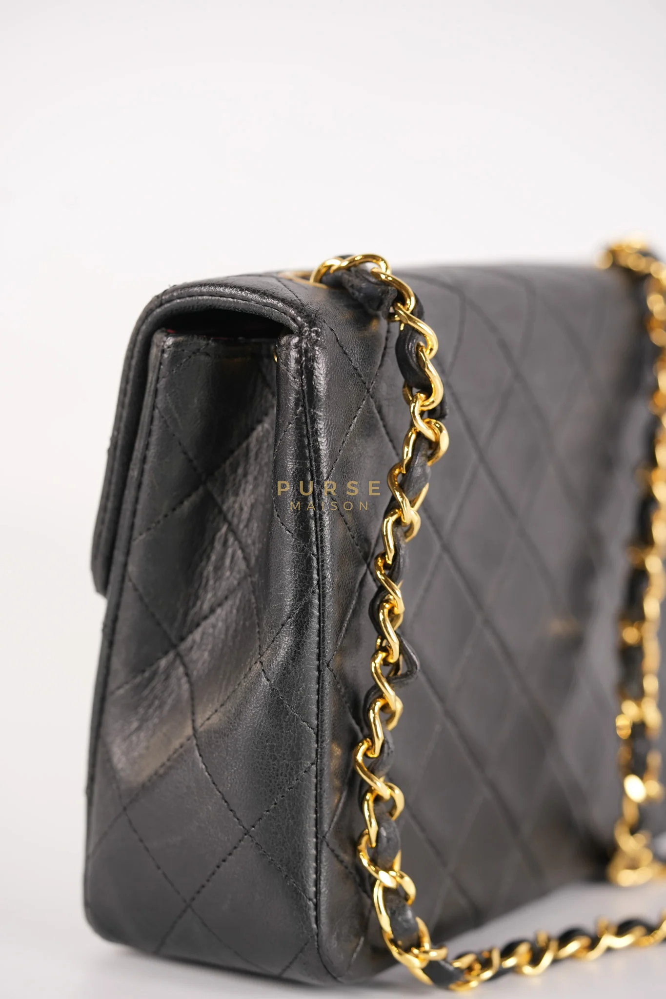 Chanel Classic Square Flap Bag in Black Quilted Lambskin Leather and 24k Gold Hardware Series 1 - Image 29