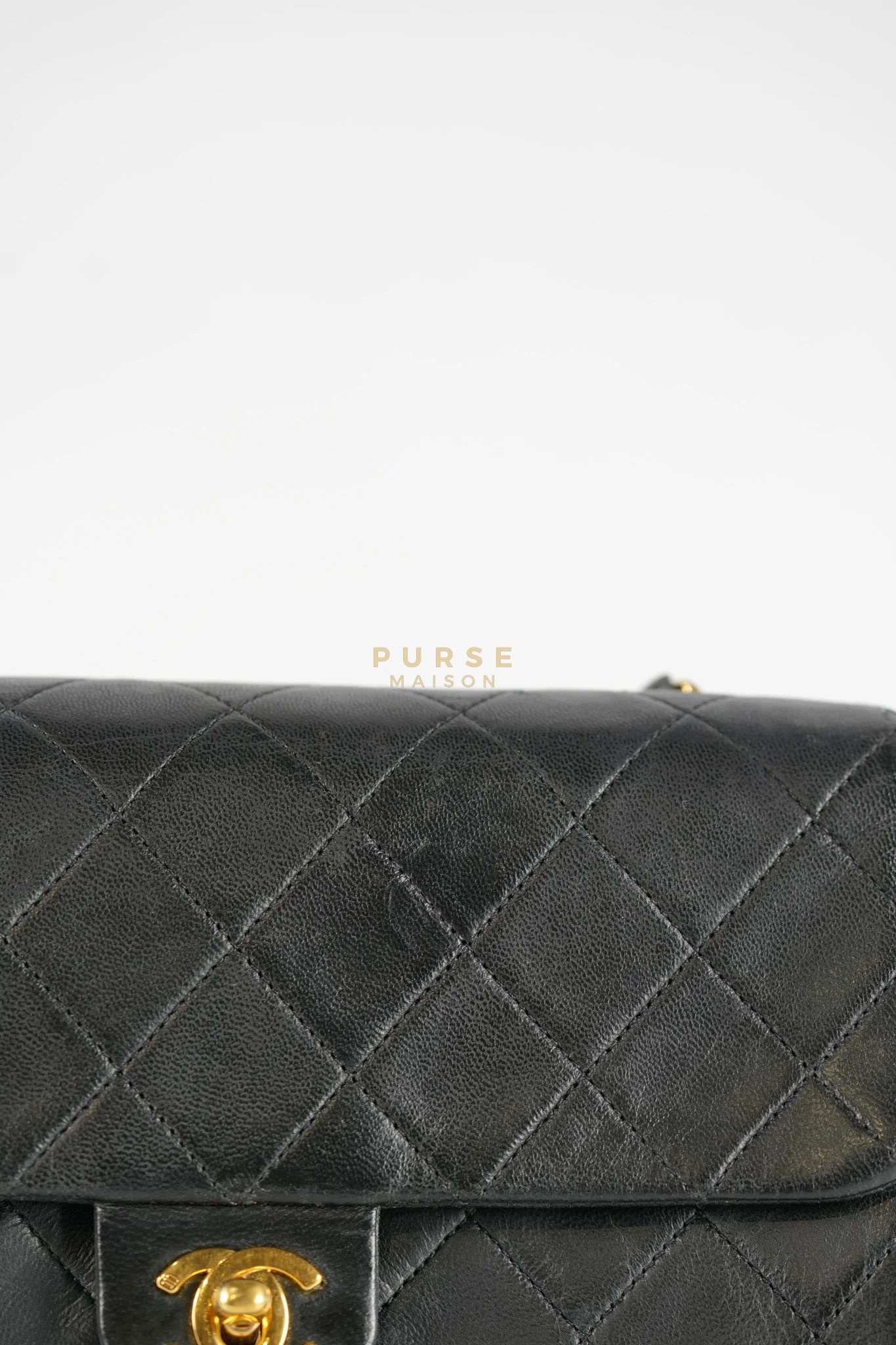 Chanel Classic Square Flap Bag in Black Quilted Lambskin Leather and 24k Gold Hardware Series 1 - Image 31