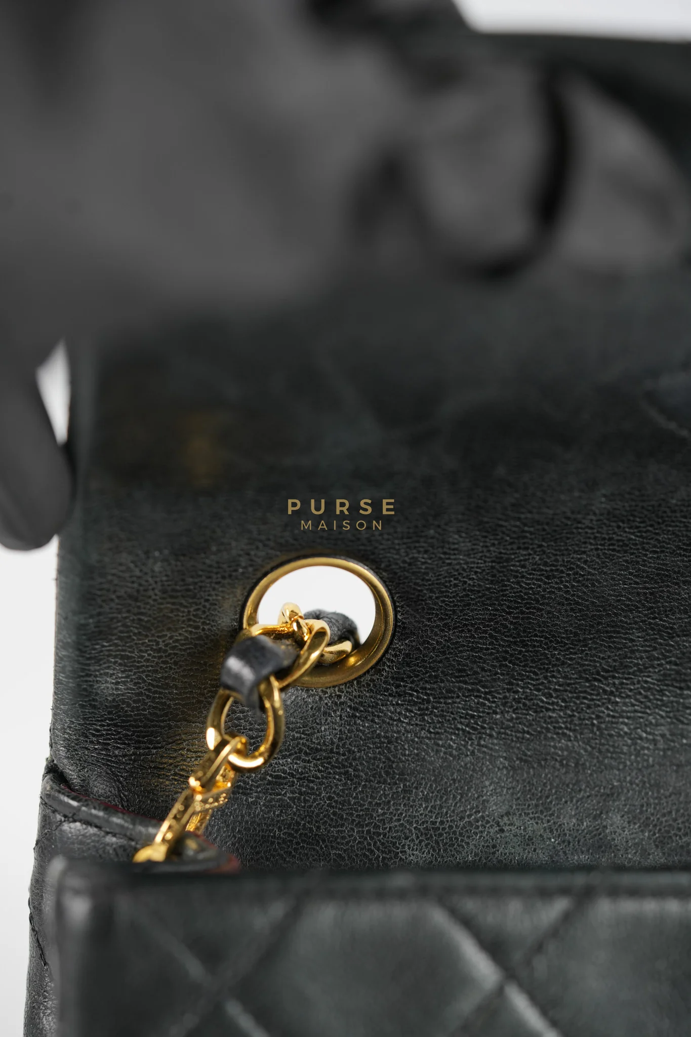 Chanel Classic Square Flap Bag in Black Quilted Lambskin Leather and 24k Gold Hardware Series 1 - Image 36