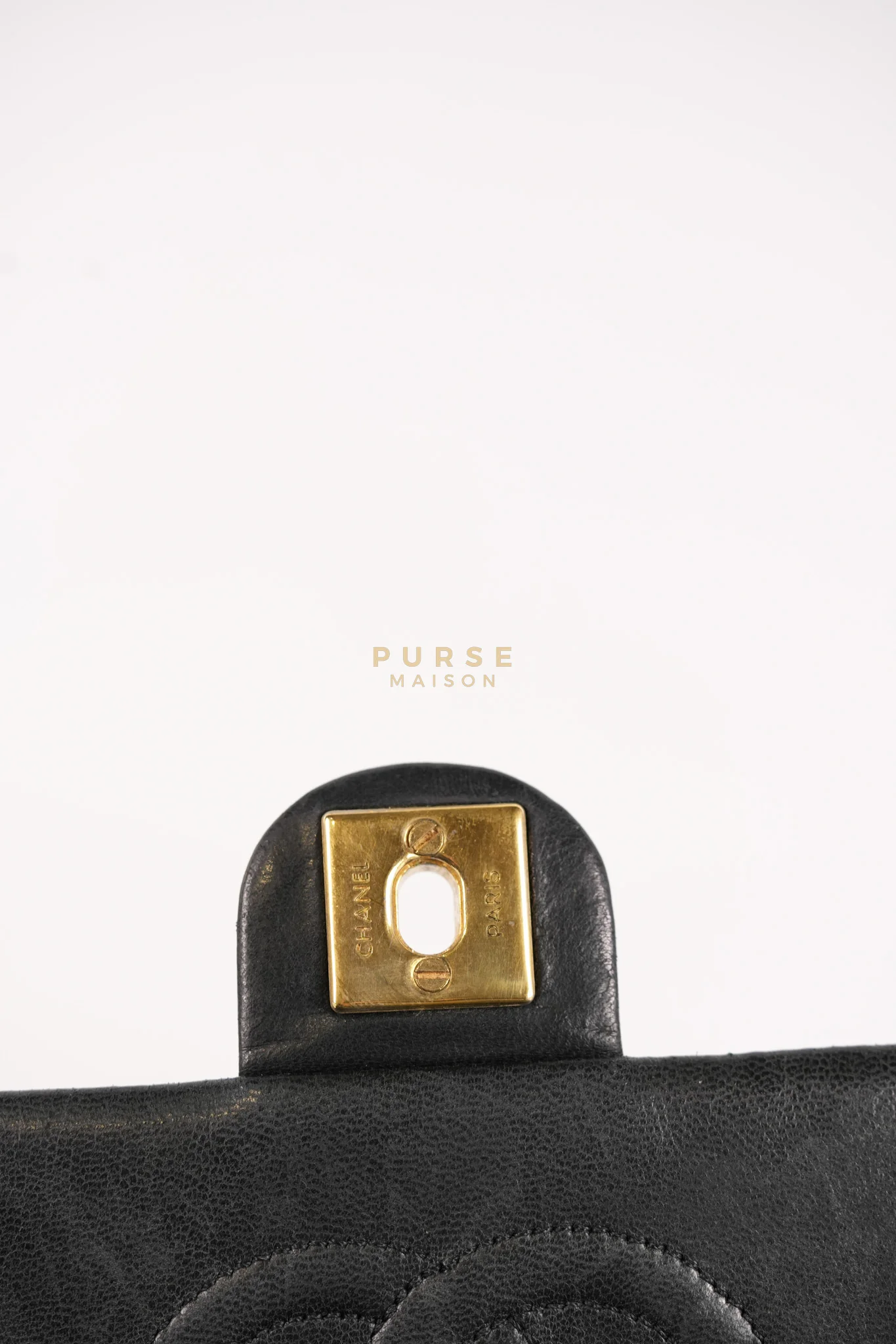 Chanel Classic Square Flap Bag in Black Quilted Lambskin Leather and 24k Gold Hardware Series 1 - Image 48