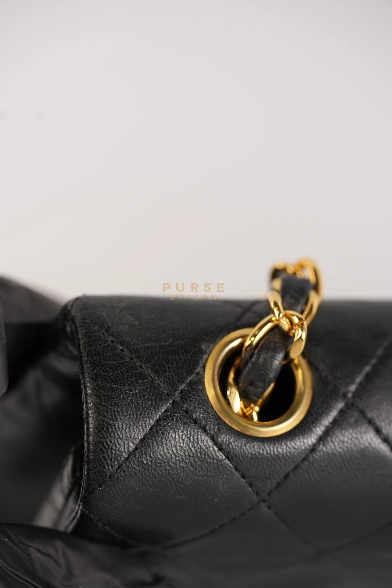 Chanel Classic Square Flap Bag in Black Quilted Lambskin Leather and 24k Gold Hardware Series 1 - Image 51