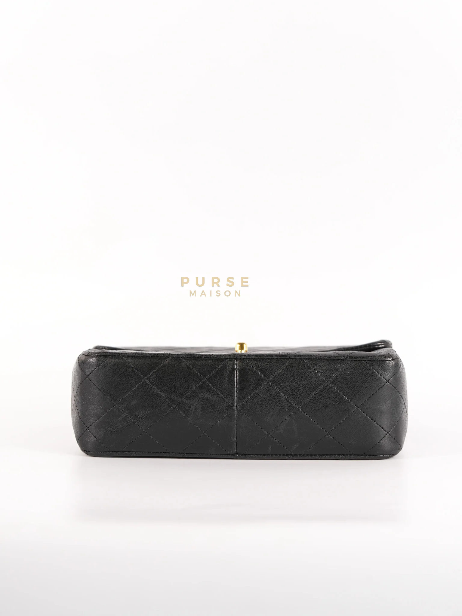 Chanel Classic Square Flap Bag in Black Quilted Lambskin Leather and 24k Gold Hardware Series 1 - Image 6