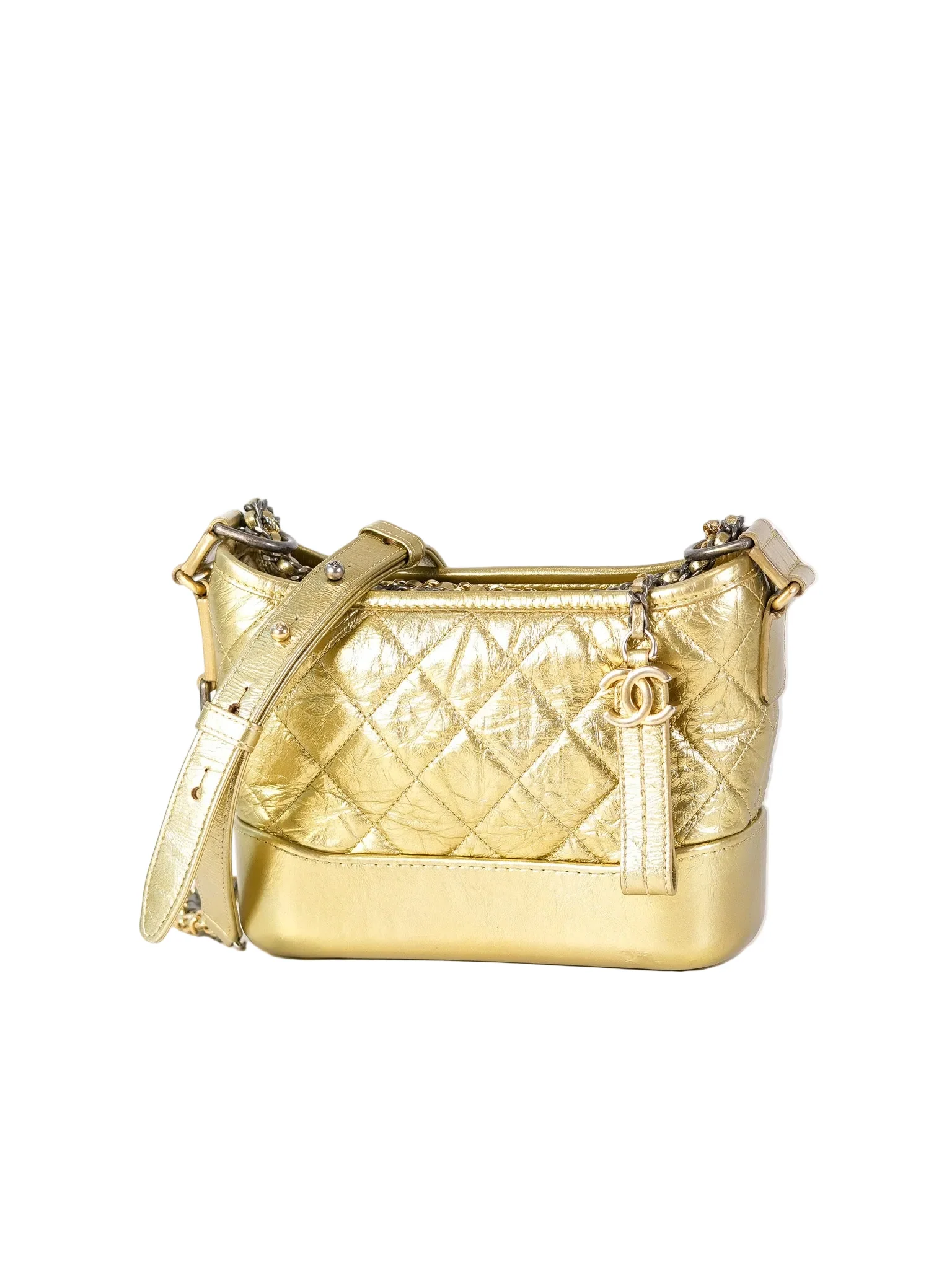 Chanel Gabrielle Small Crossbody Bag in Metallic Lambskin Leather & Mixed Hardware Series 24 - Image 3