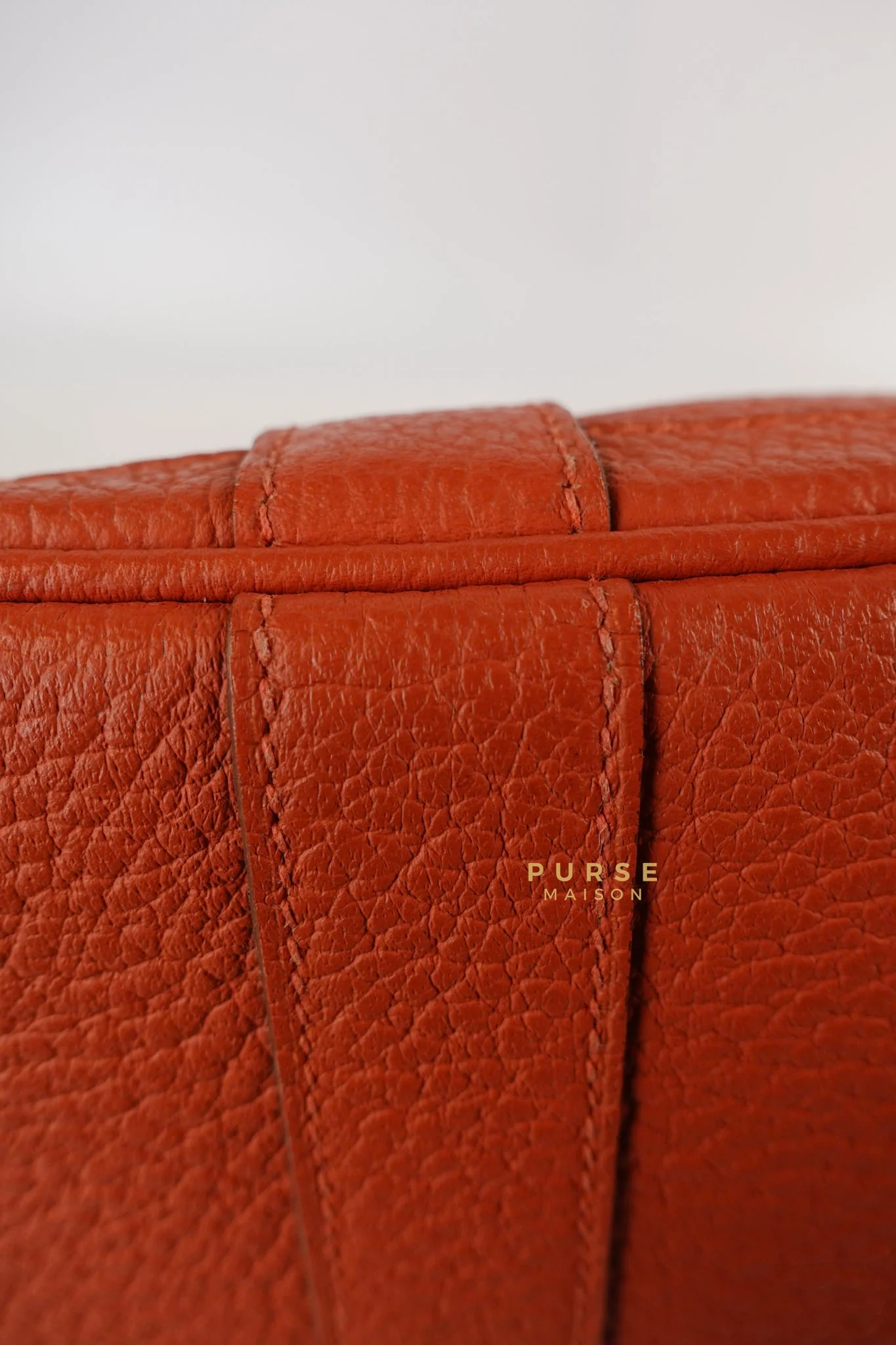 Hermes Garden Party 30 in Poppy Orange Negonda Leather PHW Stamp Square Q (2013) - Image 27