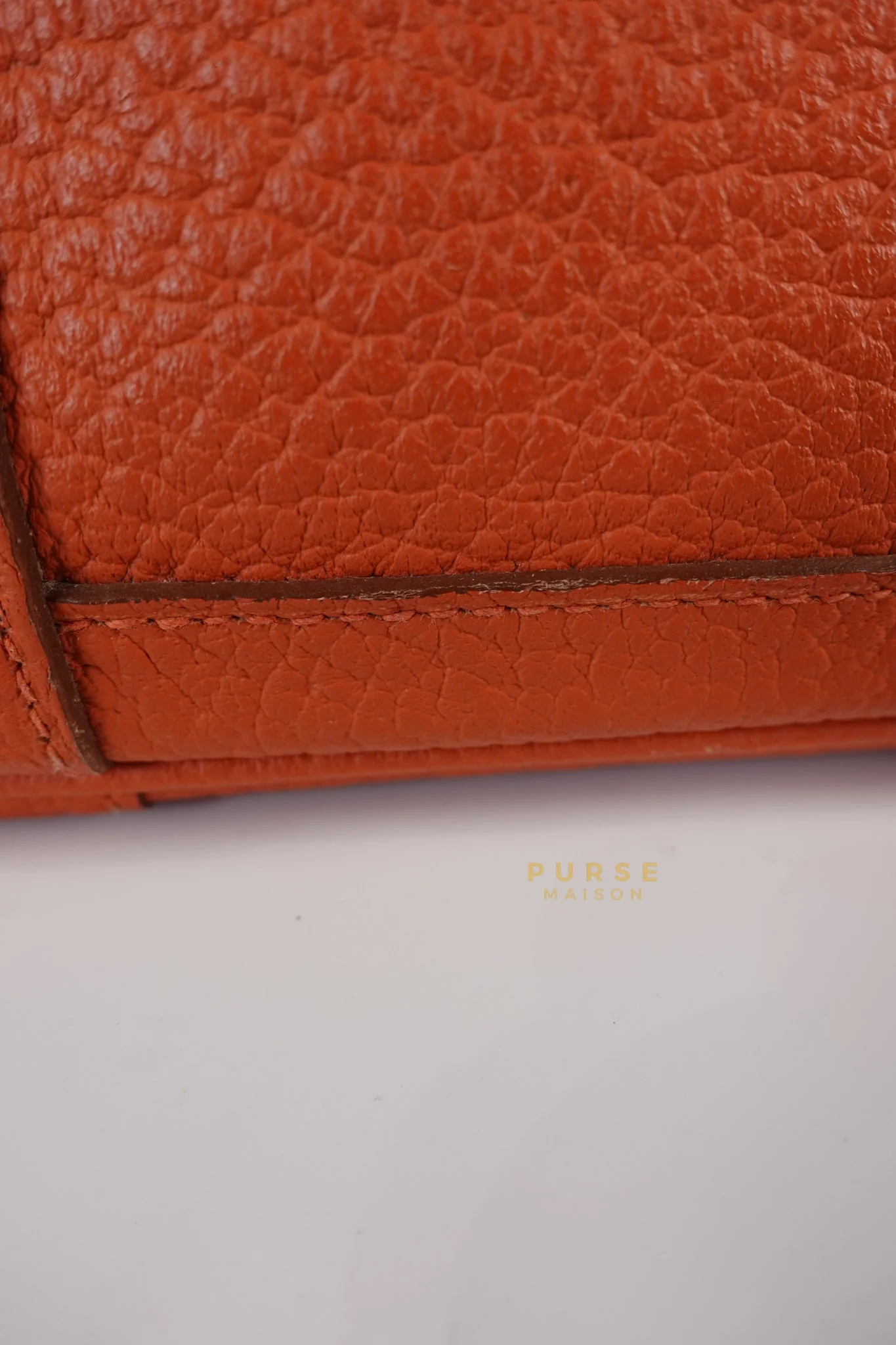 Hermes Garden Party 30 in Poppy Orange Negonda Leather PHW Stamp Square Q (2013) - Image 7