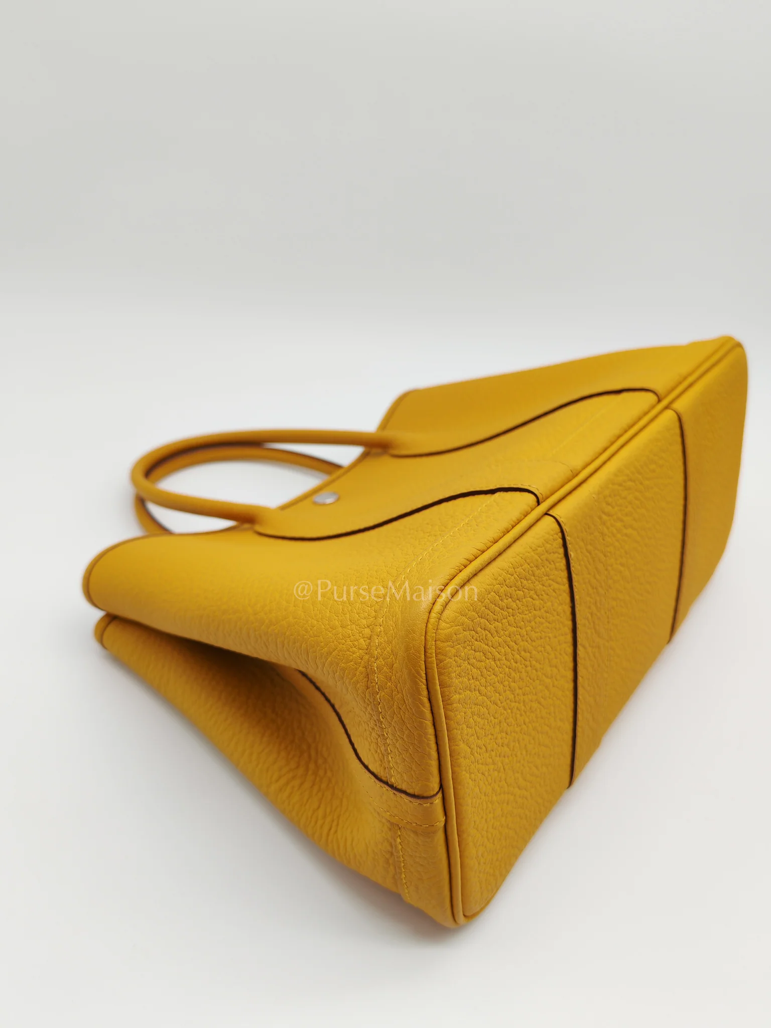 Hermes Garden Party Tote 30 (GPT) in Jaune Ambre Palladium Hardware Stamp D (2019) - Image 10
