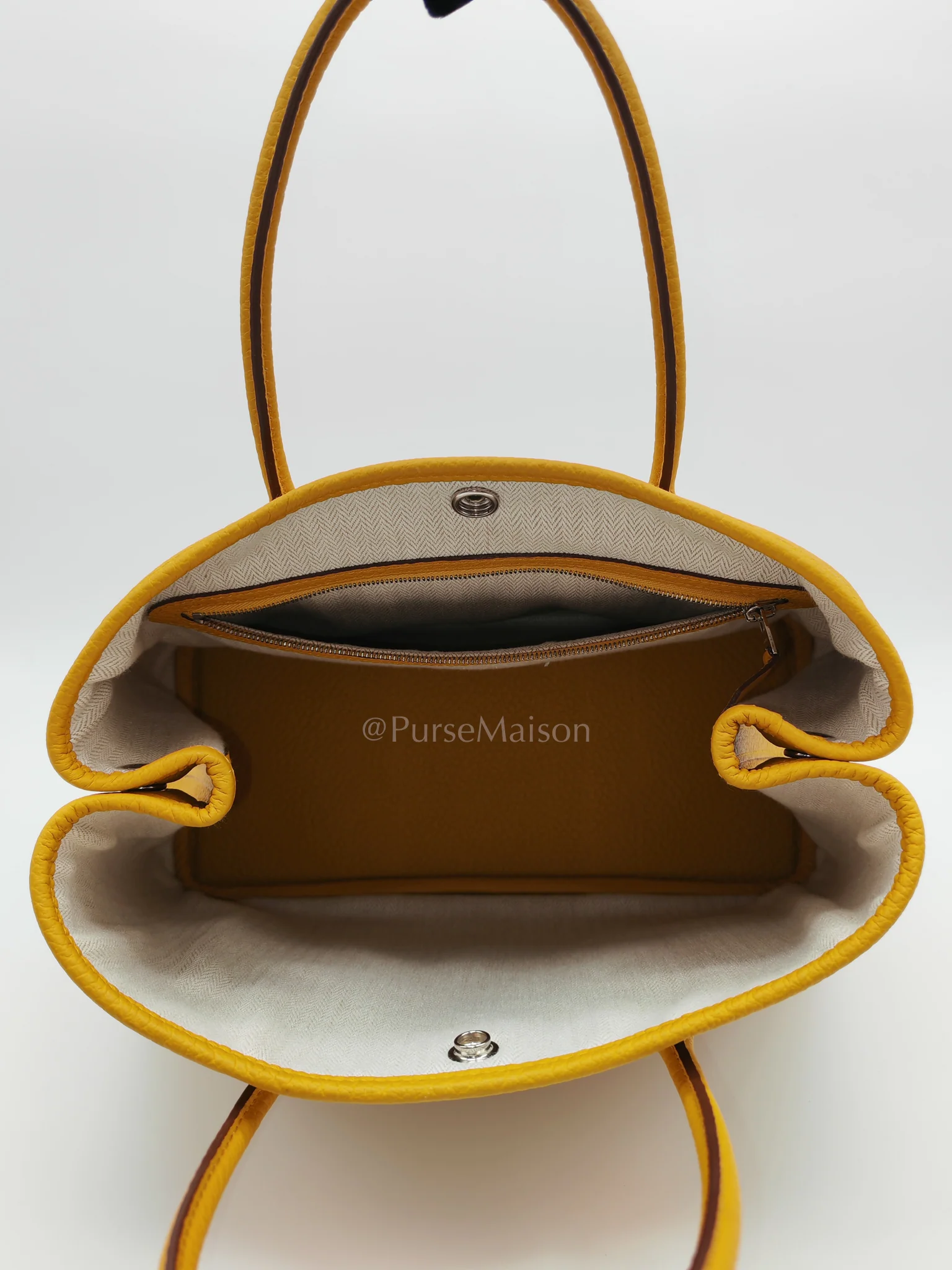 Hermes Garden Party Tote 30 (GPT) in Jaune Ambre Palladium Hardware Stamp D (2019) - Image 13