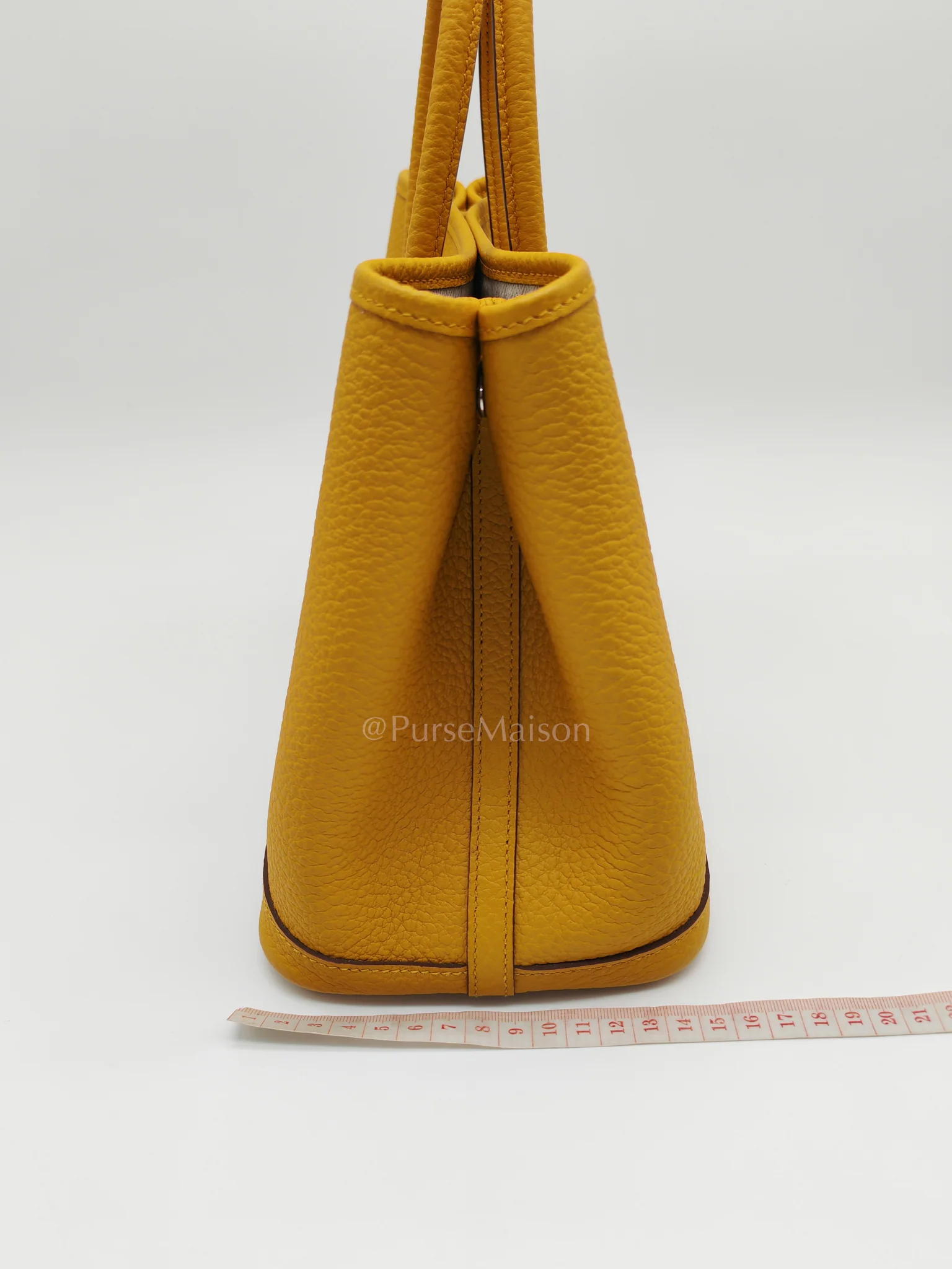 Hermes Garden Party Tote 30 (GPT) in Jaune Ambre Palladium Hardware Stamp D (2019) - Image 21