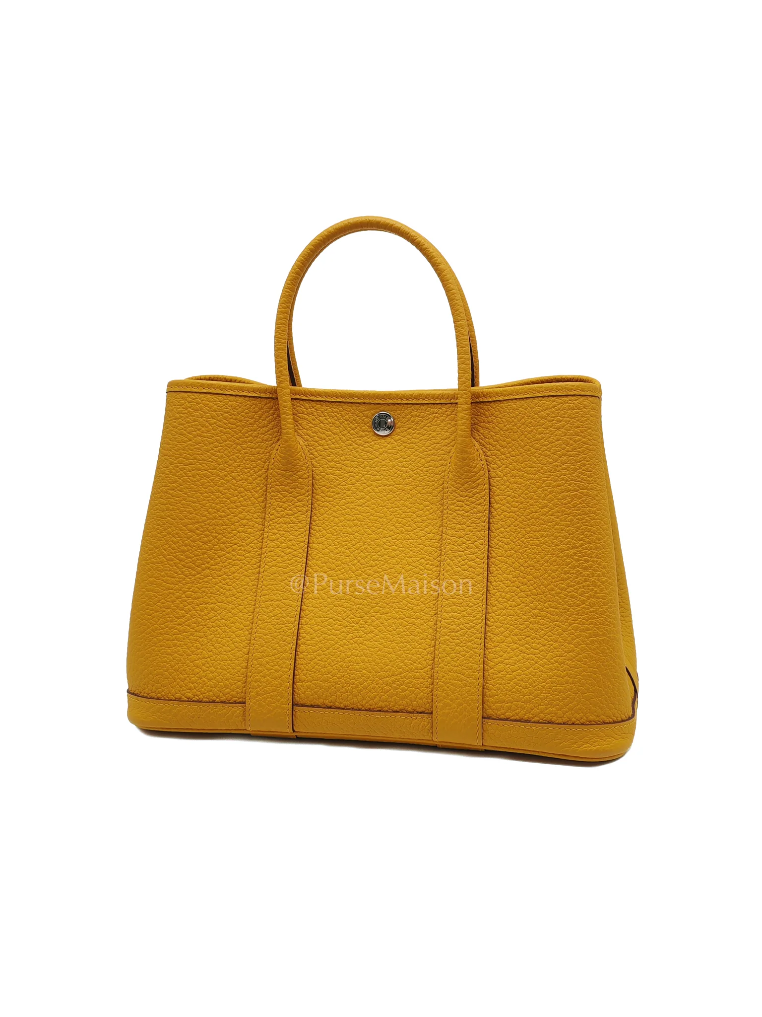 Hermes Garden Party Tote 30 (GPT) in Jaune Ambre Palladium Hardware Stamp D (2019) - Image 3
