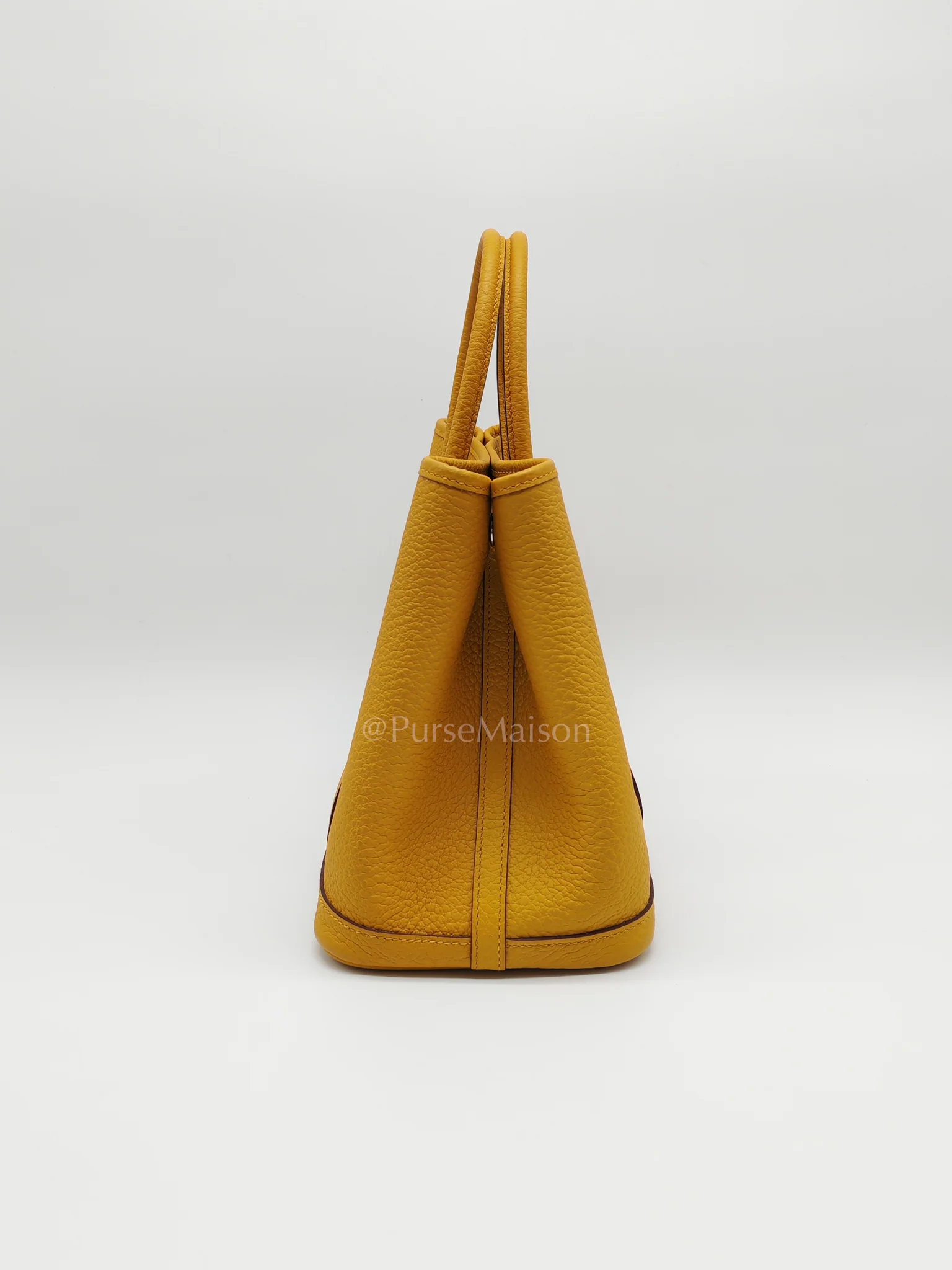 Hermes Garden Party Tote 30 (GPT) in Jaune Ambre Palladium Hardware Stamp D (2019) - Image 5