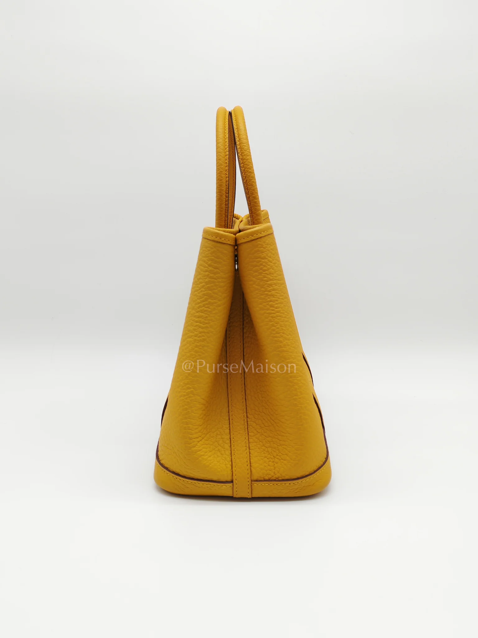 Hermes Garden Party Tote 30 (GPT) in Jaune Ambre Palladium Hardware Stamp D (2019) - Image 6