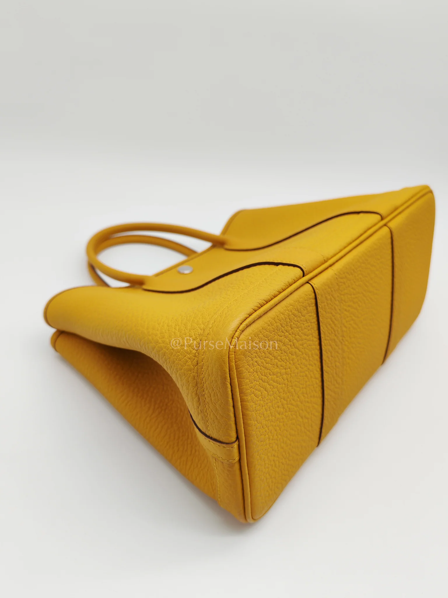 Hermes Garden Party Tote 30 (GPT) in Jaune Ambre Palladium Hardware Stamp D (2019) - Image 8