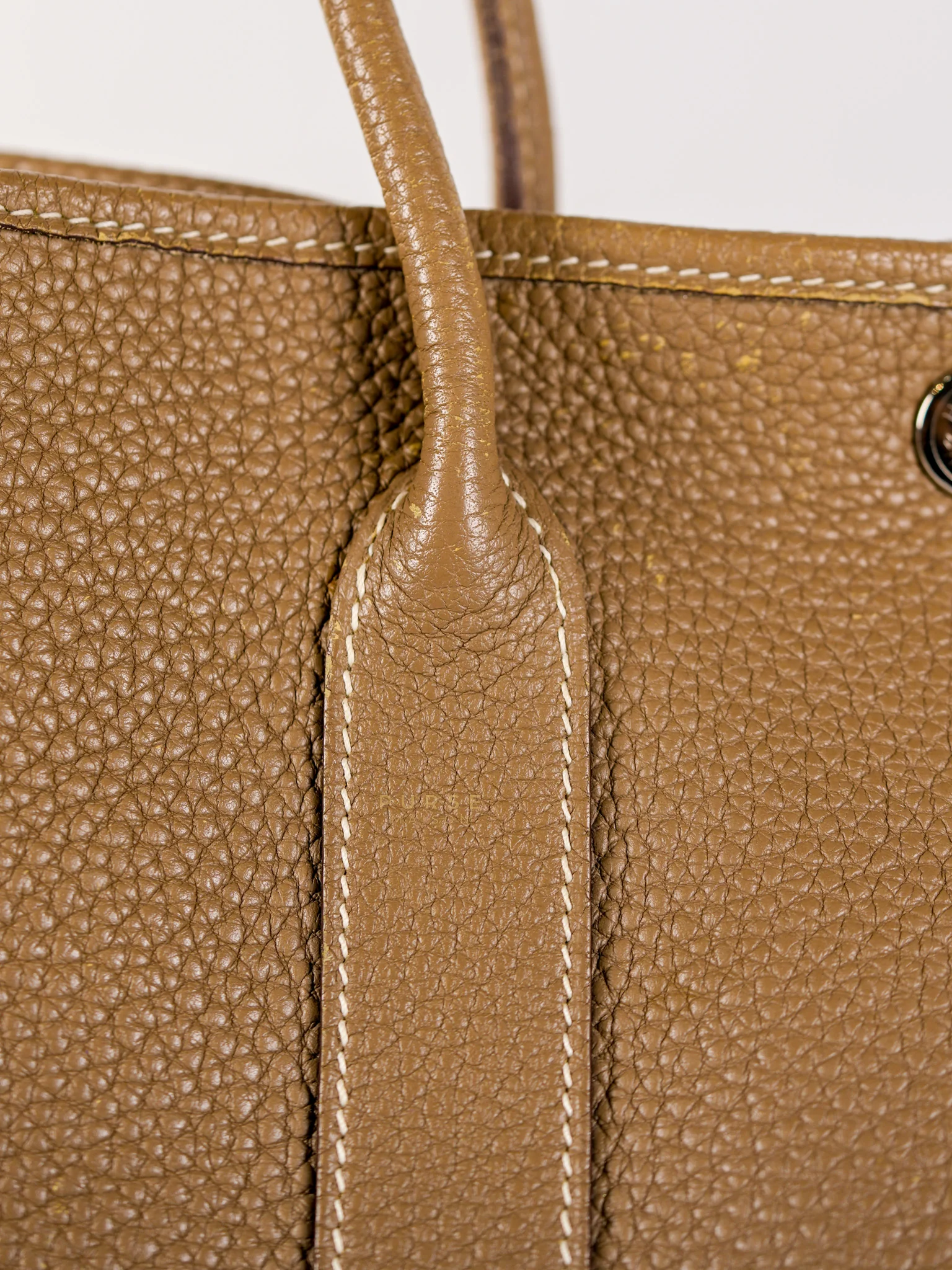 Hermes Garden Party Tote 30 (GPT) Etoupe Negonda Leather in Palladium Hardware Stamp Square R (2014) - Image 20