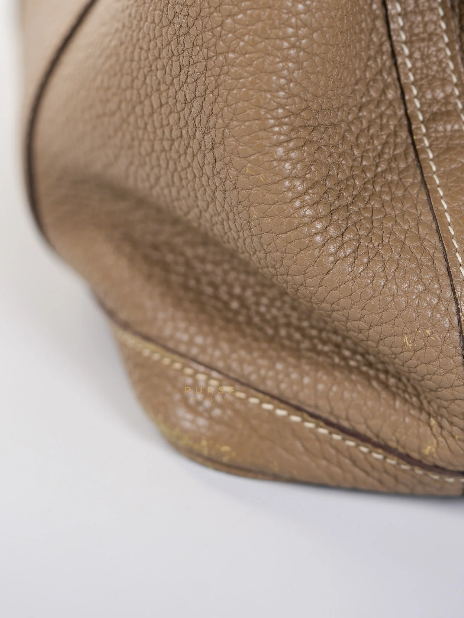 Hermes Garden Party Tote 30 (GPT) Etoupe Negonda Leather in Palladium Hardware Stamp Square R (2014) - Image 27