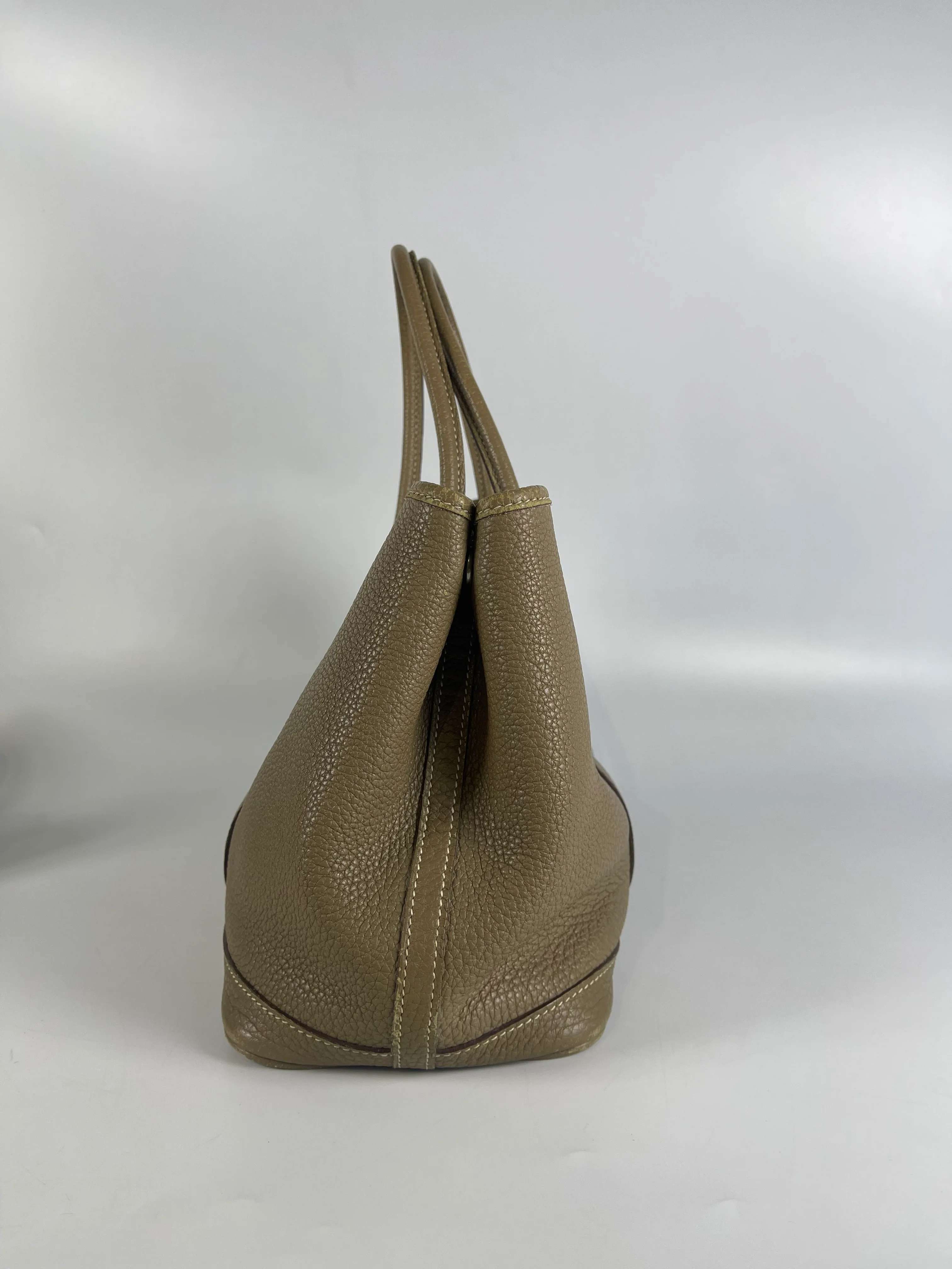 Hermes Garden Party Tote 30 (GPT) Etoupe Negonda Leather in Palladium Hardware Stamp Square R (2014) - Image 7
