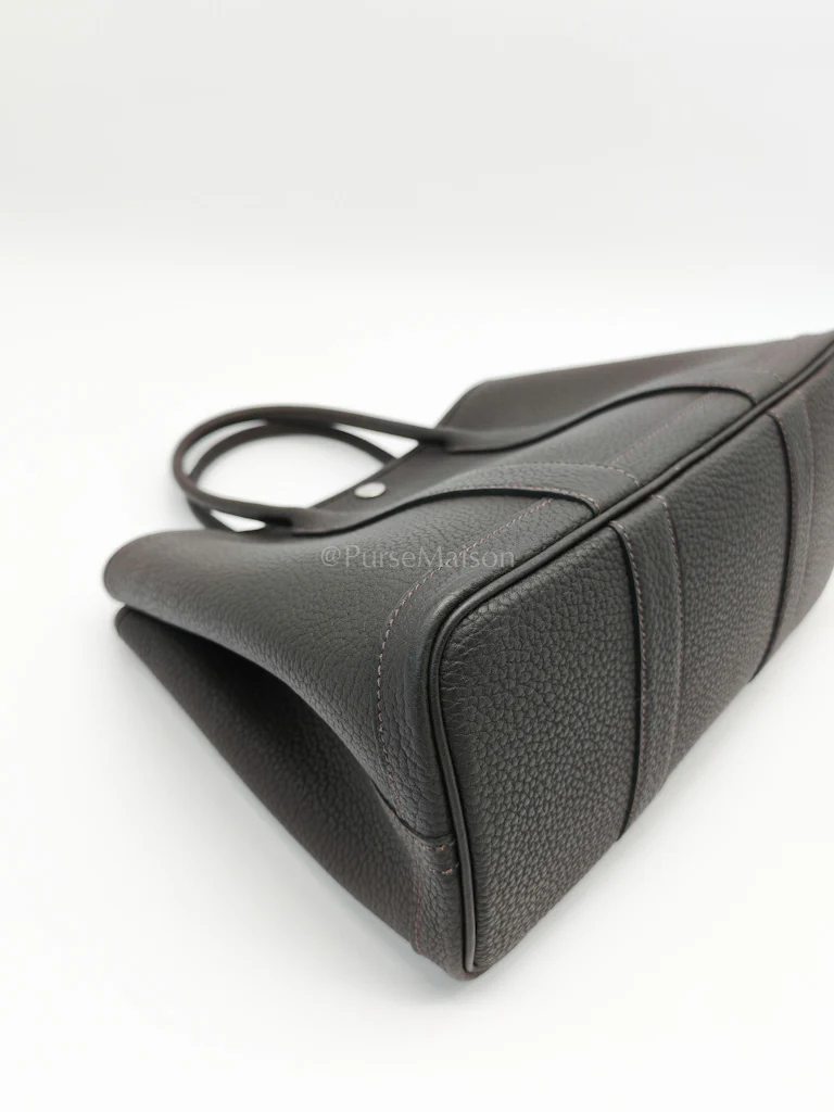 Hermes Garden Party Tote (GPT) 30 in Ebene Negonda Leather & Palladium Hardware Stamp B(2023) - Image 11