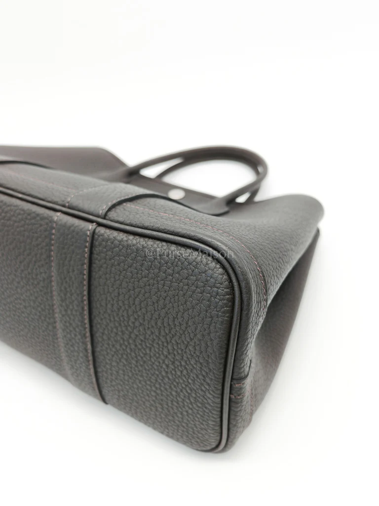 Hermes Garden Party Tote (GPT) 30 in Ebene Negonda Leather & Palladium Hardware Stamp B(2023) - Image 12