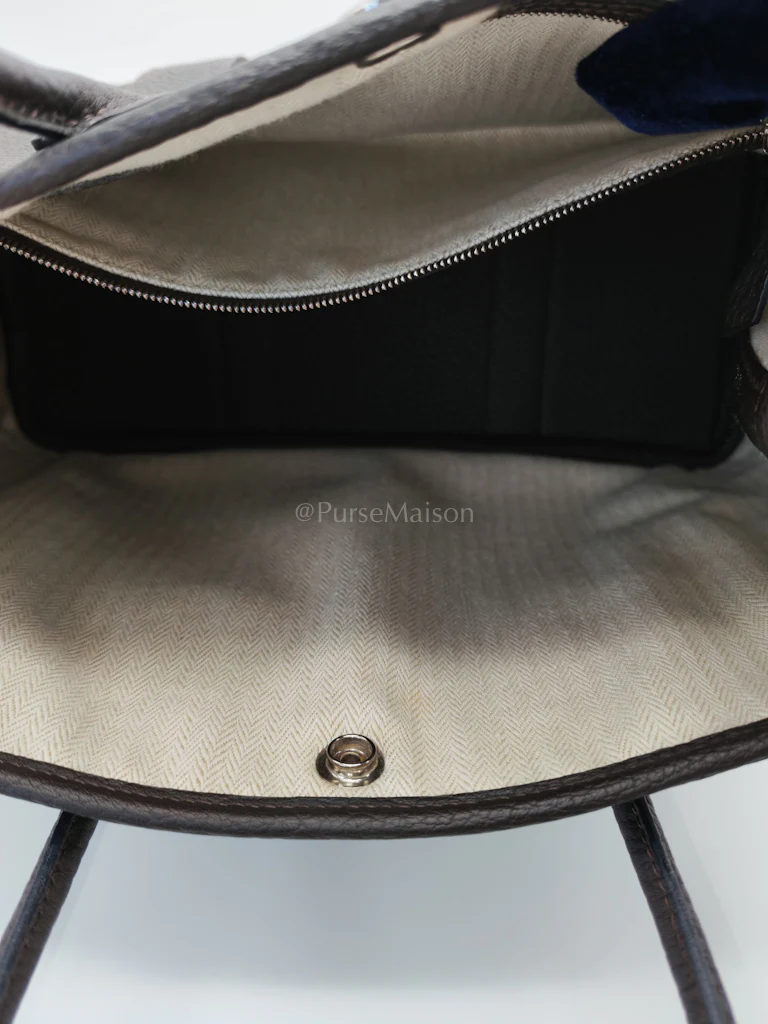 Hermes Garden Party Tote (GPT) 30 in Ebene Negonda Leather & Palladium Hardware Stamp B(2023) - Image 19