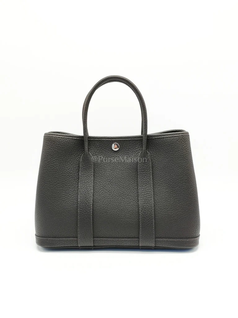Hermes Garden Party Tote (GPT) 30 in Ebene Negonda Leather & Palladium Hardware Stamp B(2023) - Image 2