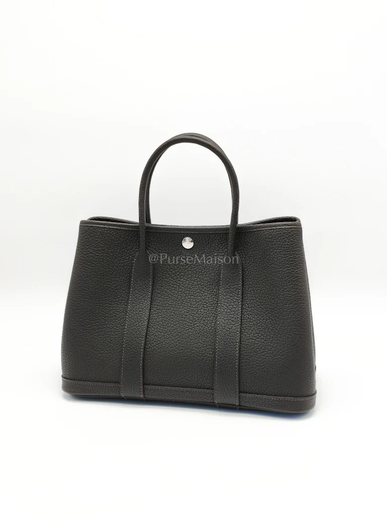 Hermes Garden Party Tote (GPT) 30 in Ebene Negonda Leather & Palladium Hardware Stamp B(2023) - Image 3